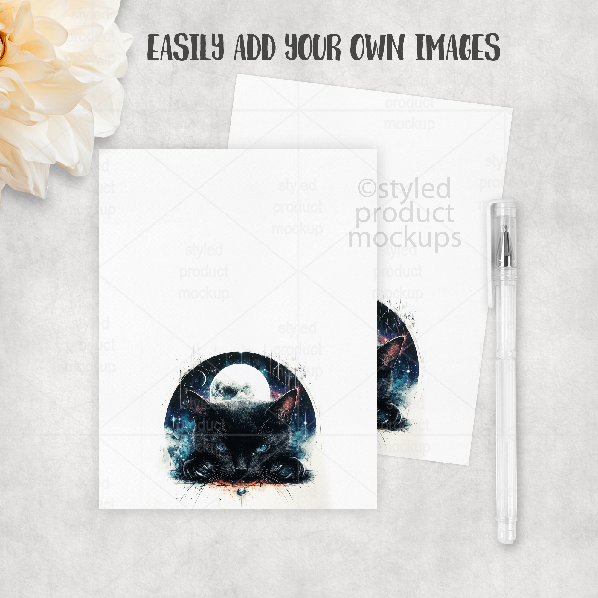4.25x5.5 Paper Notepad Mockup