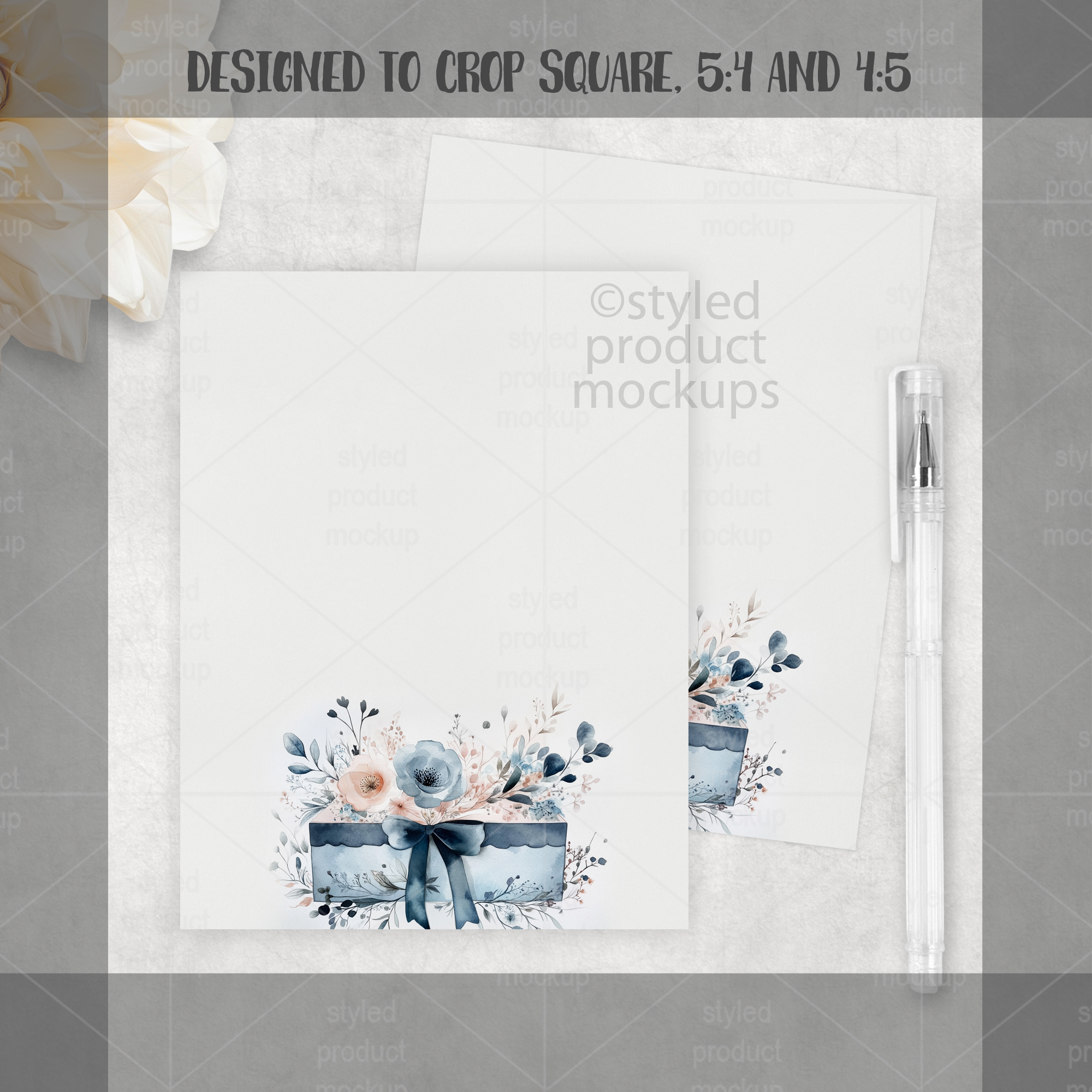 4.25x5.5 Paper Notepad Mockup