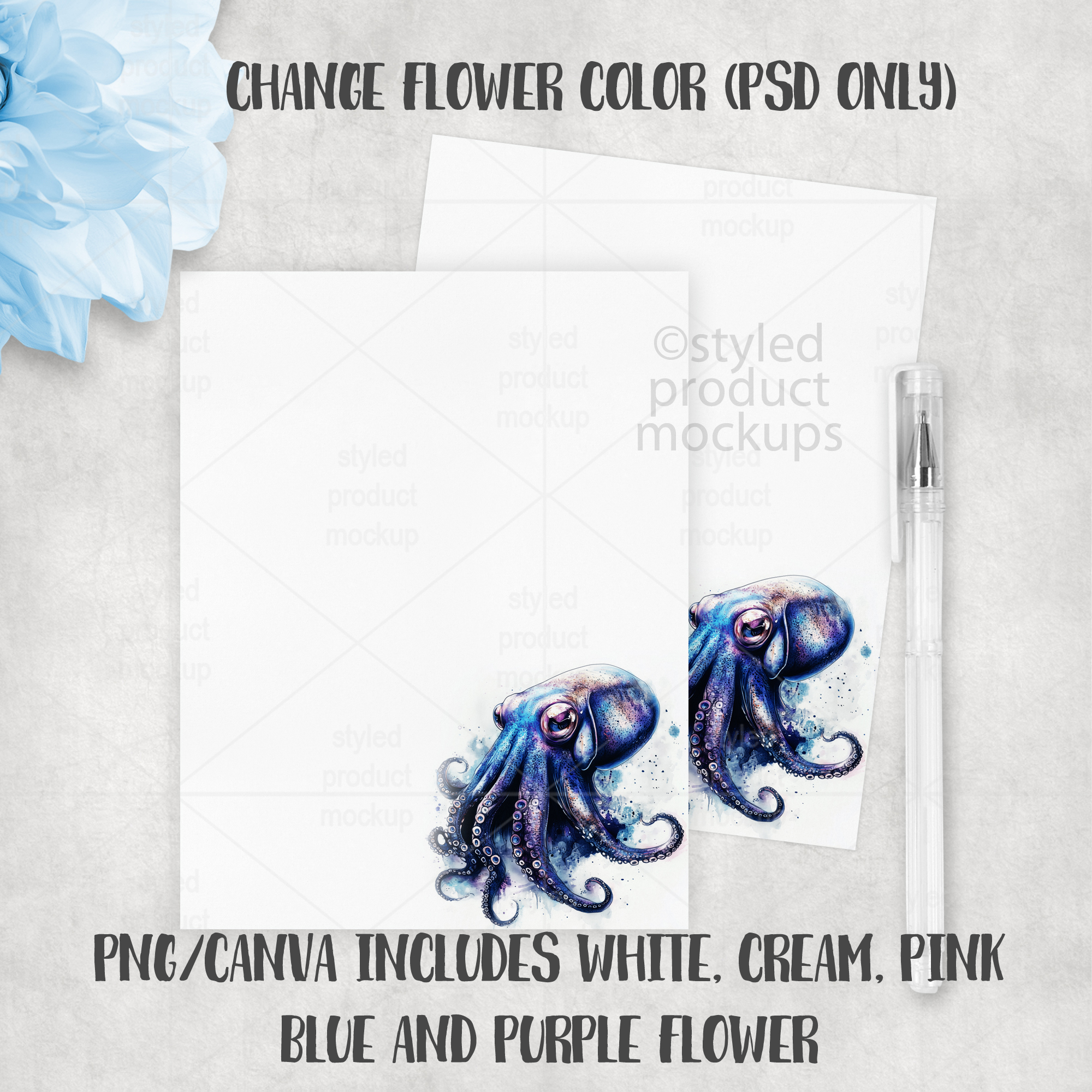4.25x5.5 Paper Notepad Mockup