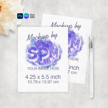 4.25x5.5 Paper Notepad Mockup