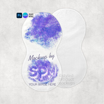 Peanut Shaped Burp Cloth Mockup