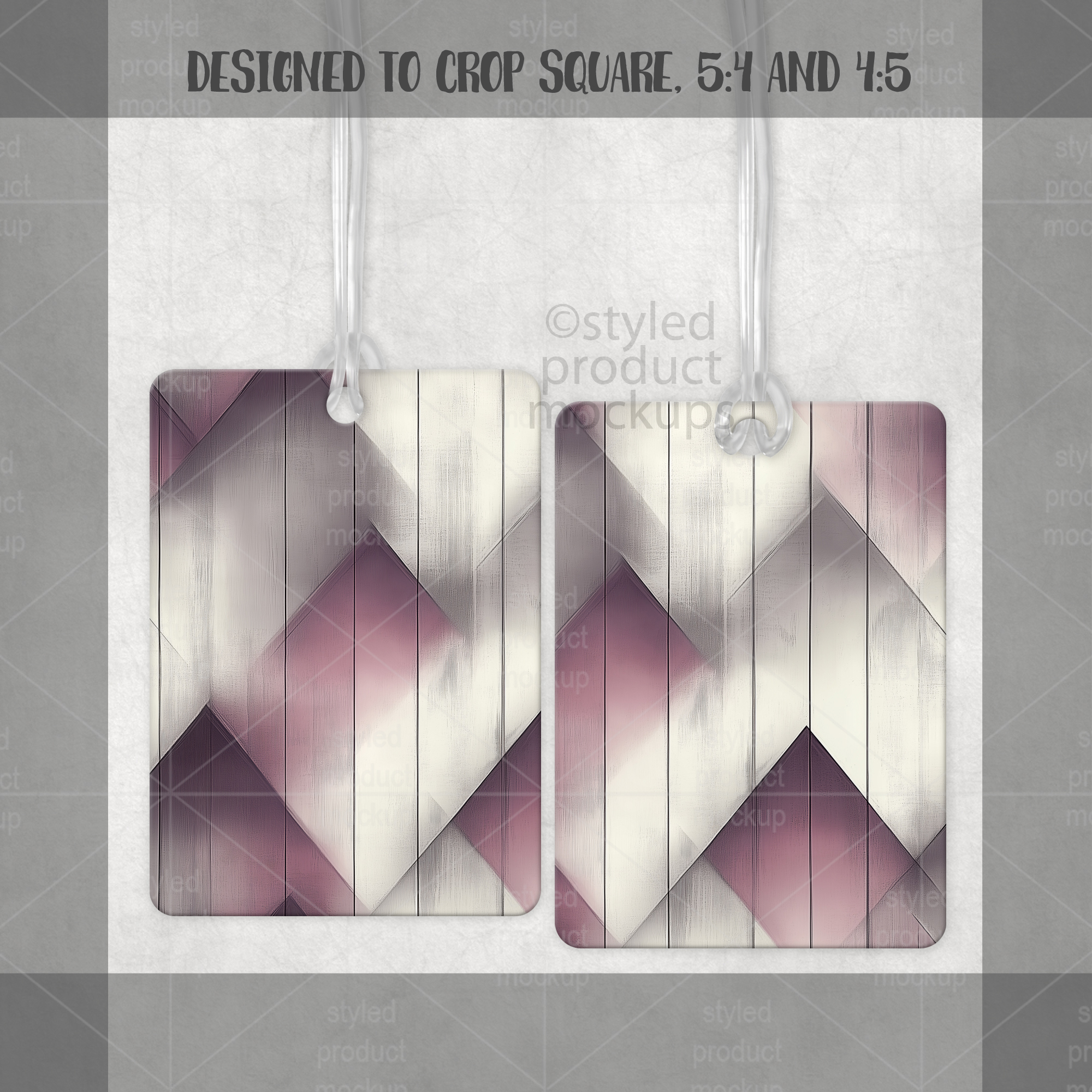 Dye Sublimation Rectangle Bag Tag Mockup