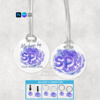 Round Luggage Tag Mockup