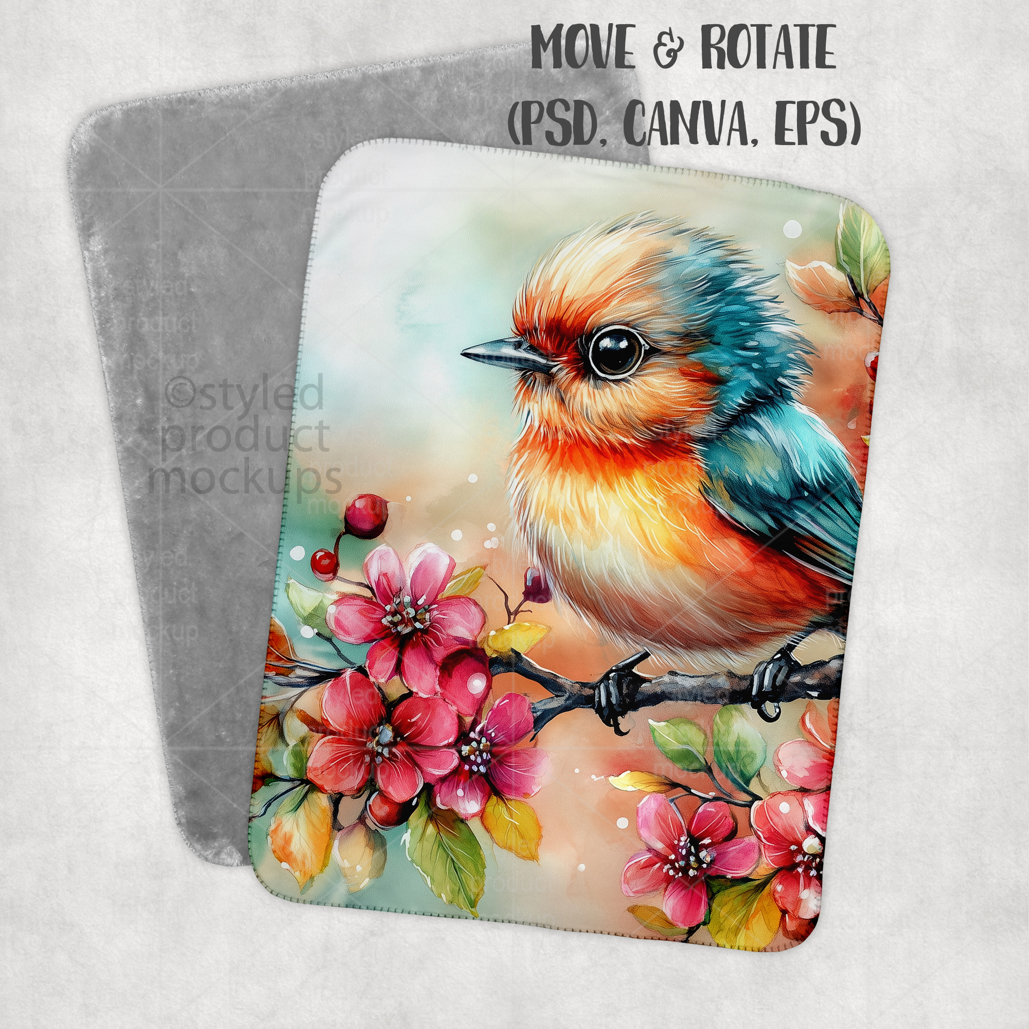 30x40 Sherpa Baby Blanket Mockup
