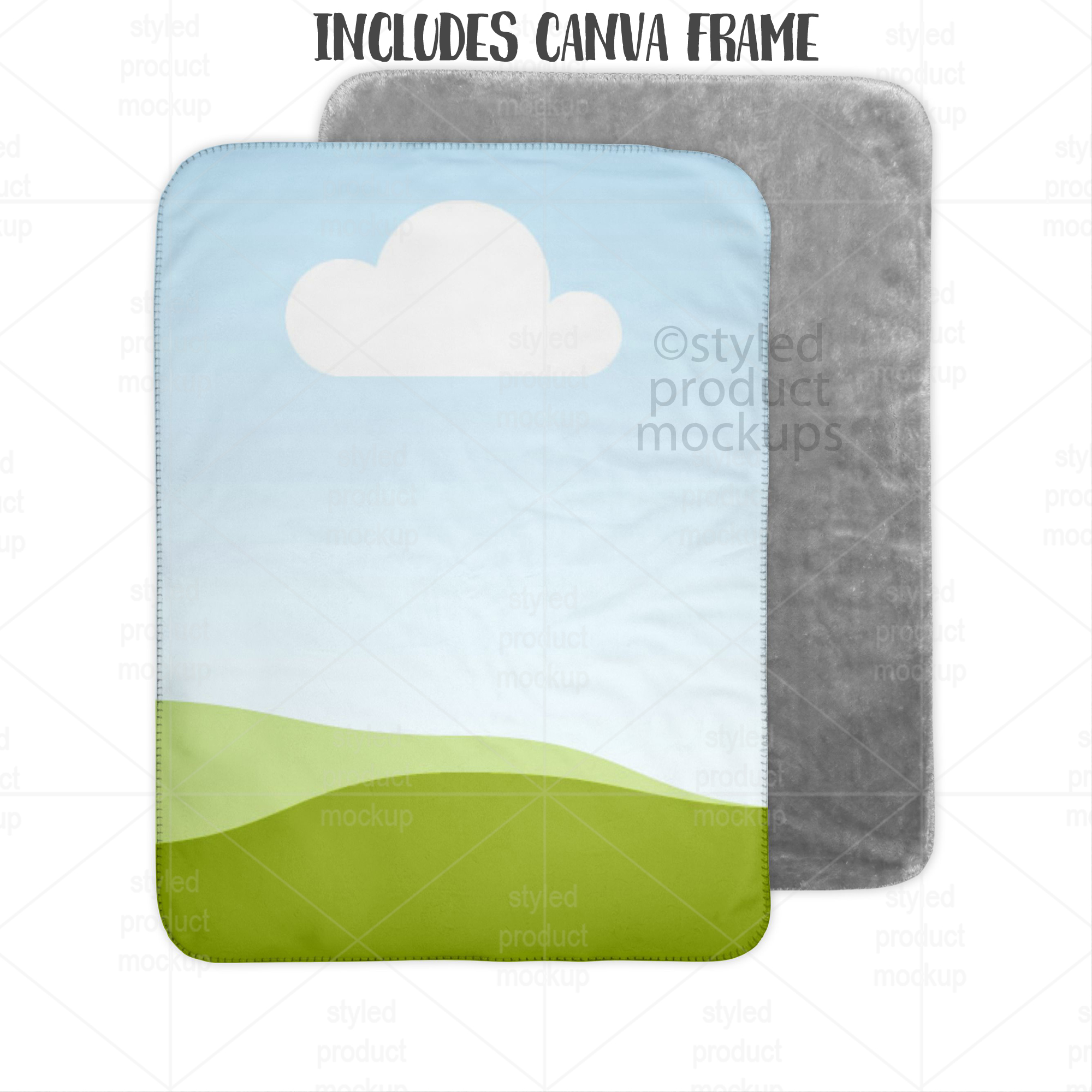 30x40 Sherpa Baby Blanket Mockup