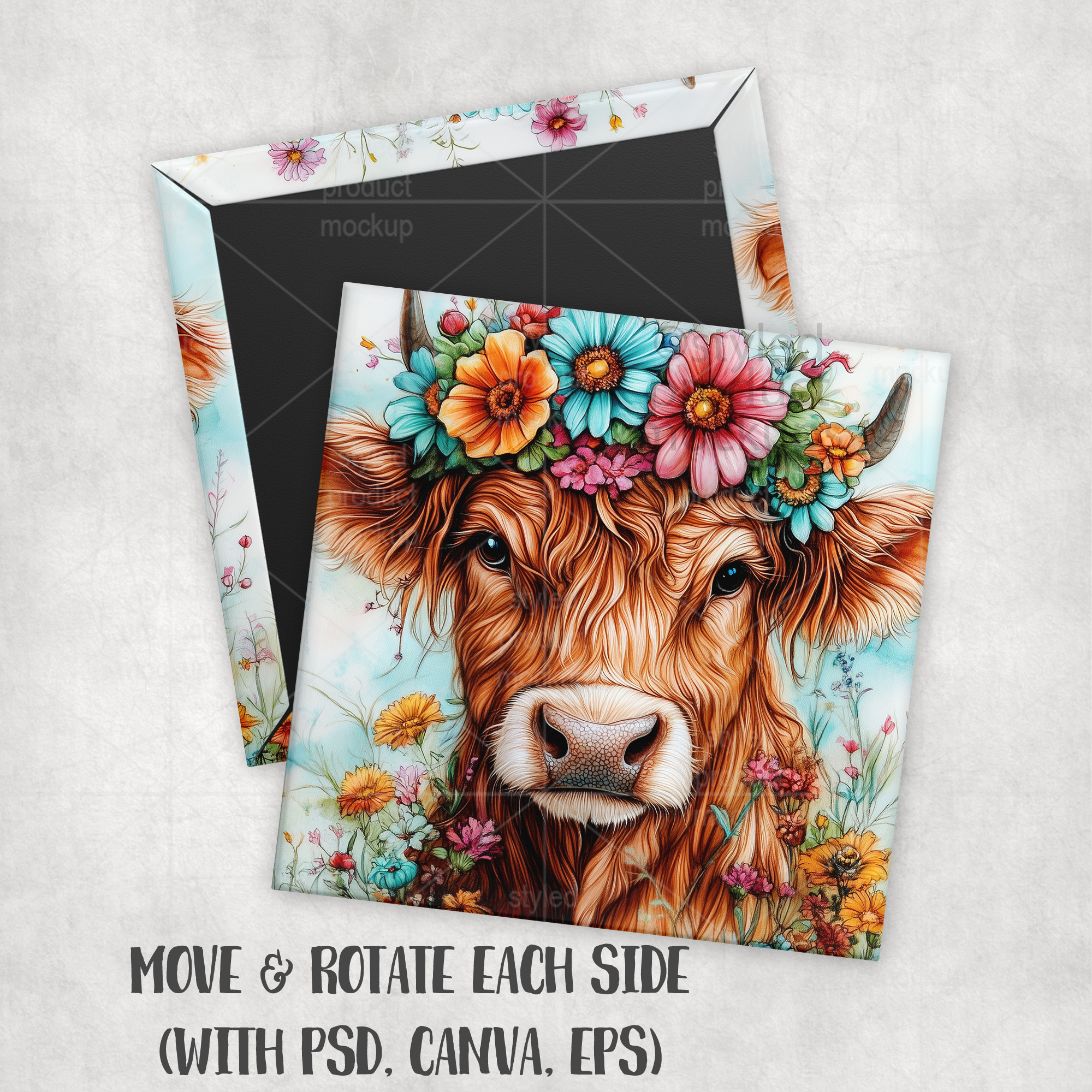 Square Magnet Mockup
