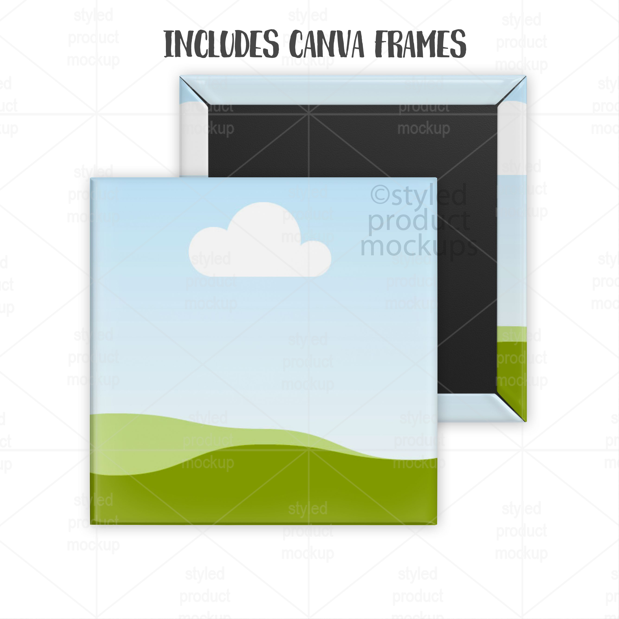 Square Magnet Mockup