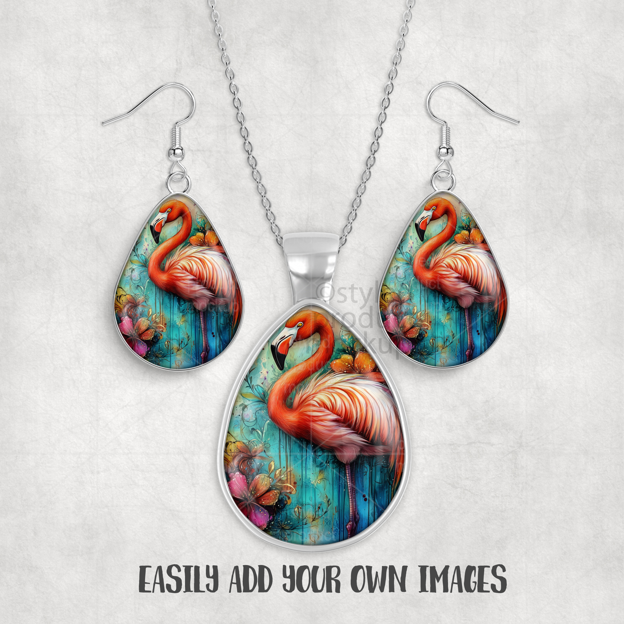Teardrop Jewelry Set Mockup