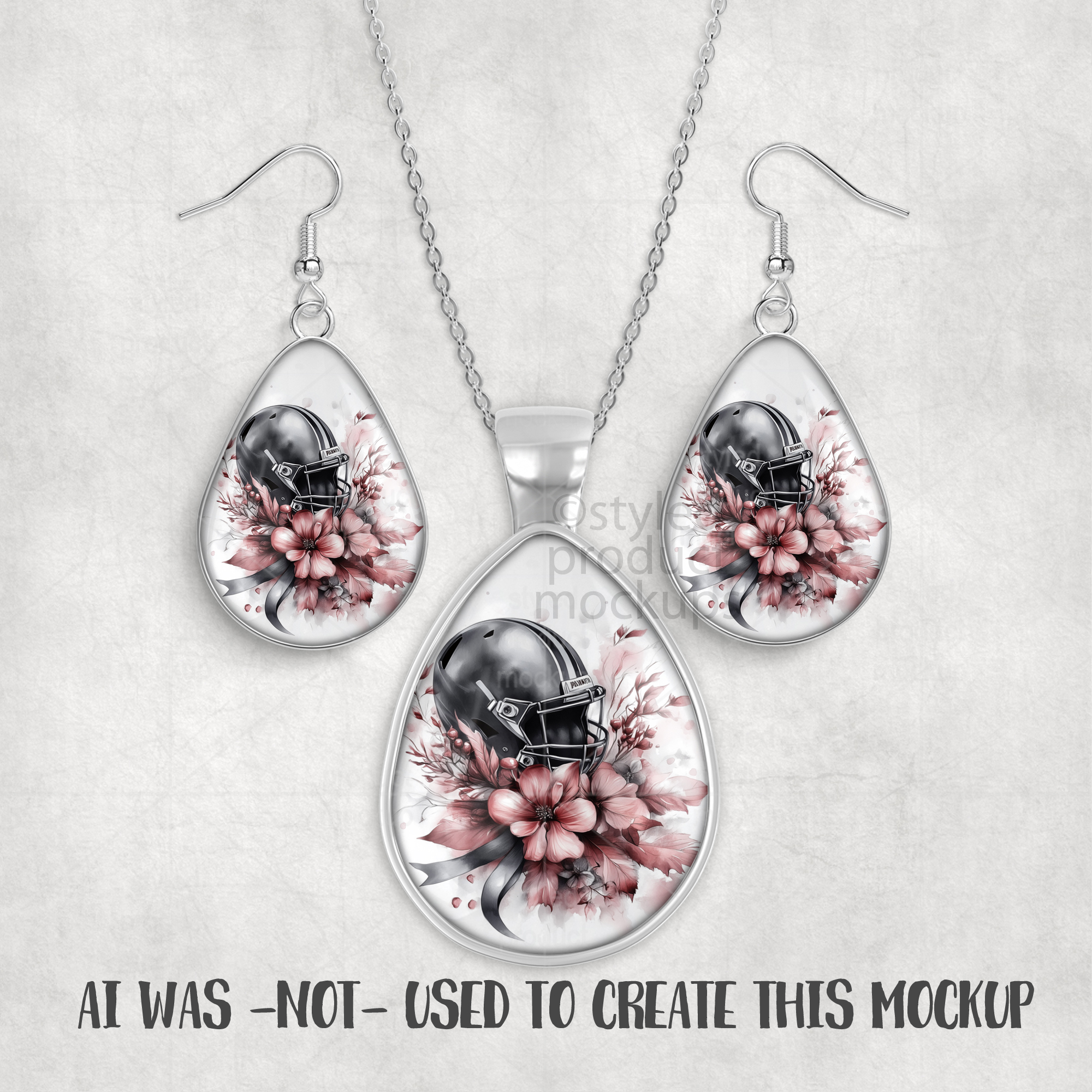 Teardrop Jewelry Set Mockup