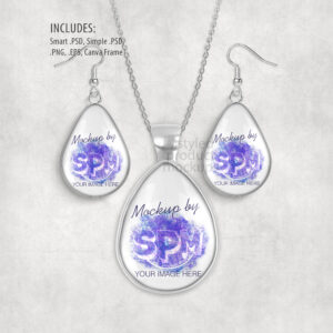 Teardrop Jewelry Set Mockup