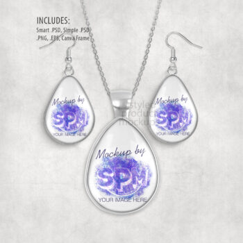 Teardrop Jewelry Set Mockup