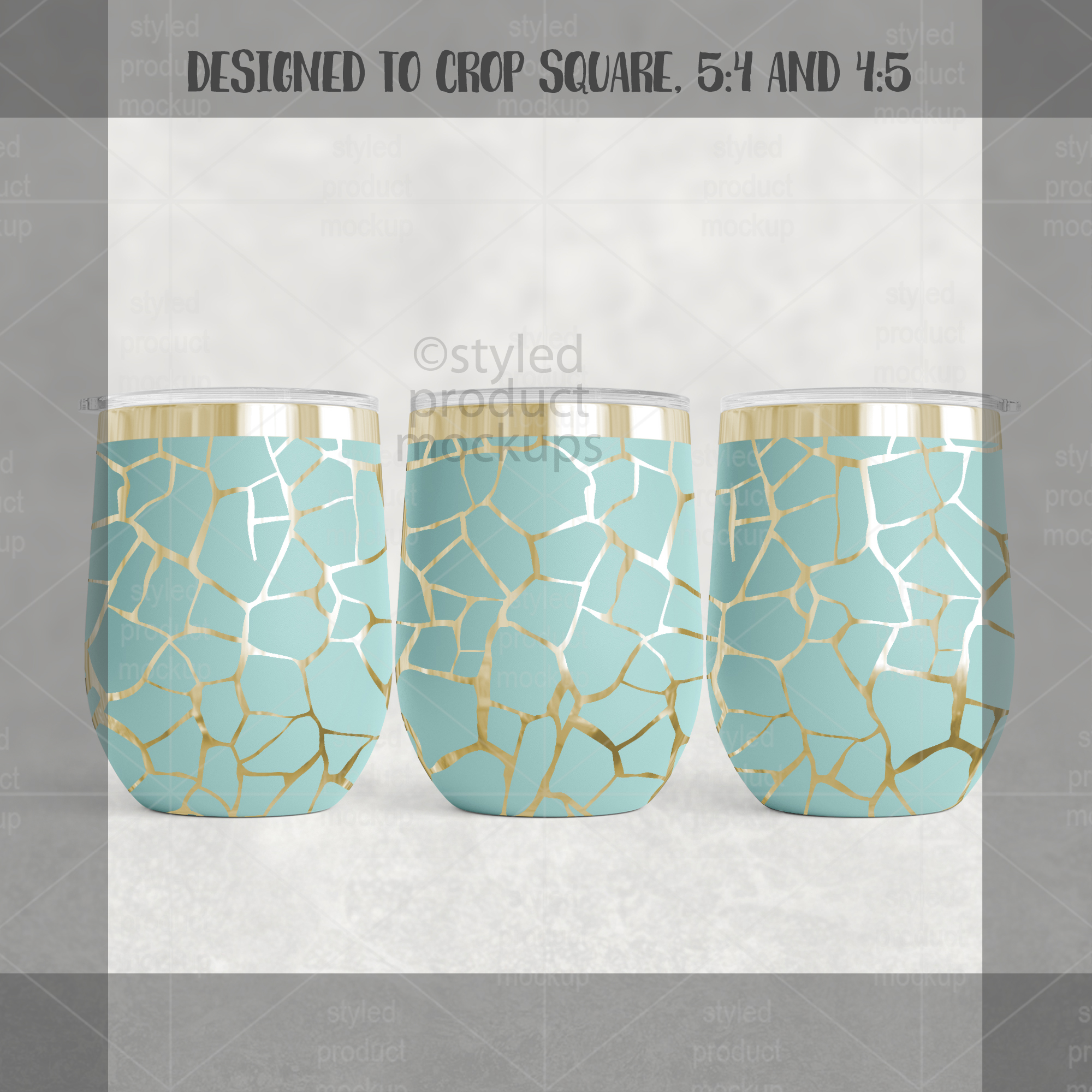 Laser engraved 12oz wine tumbler Mockup