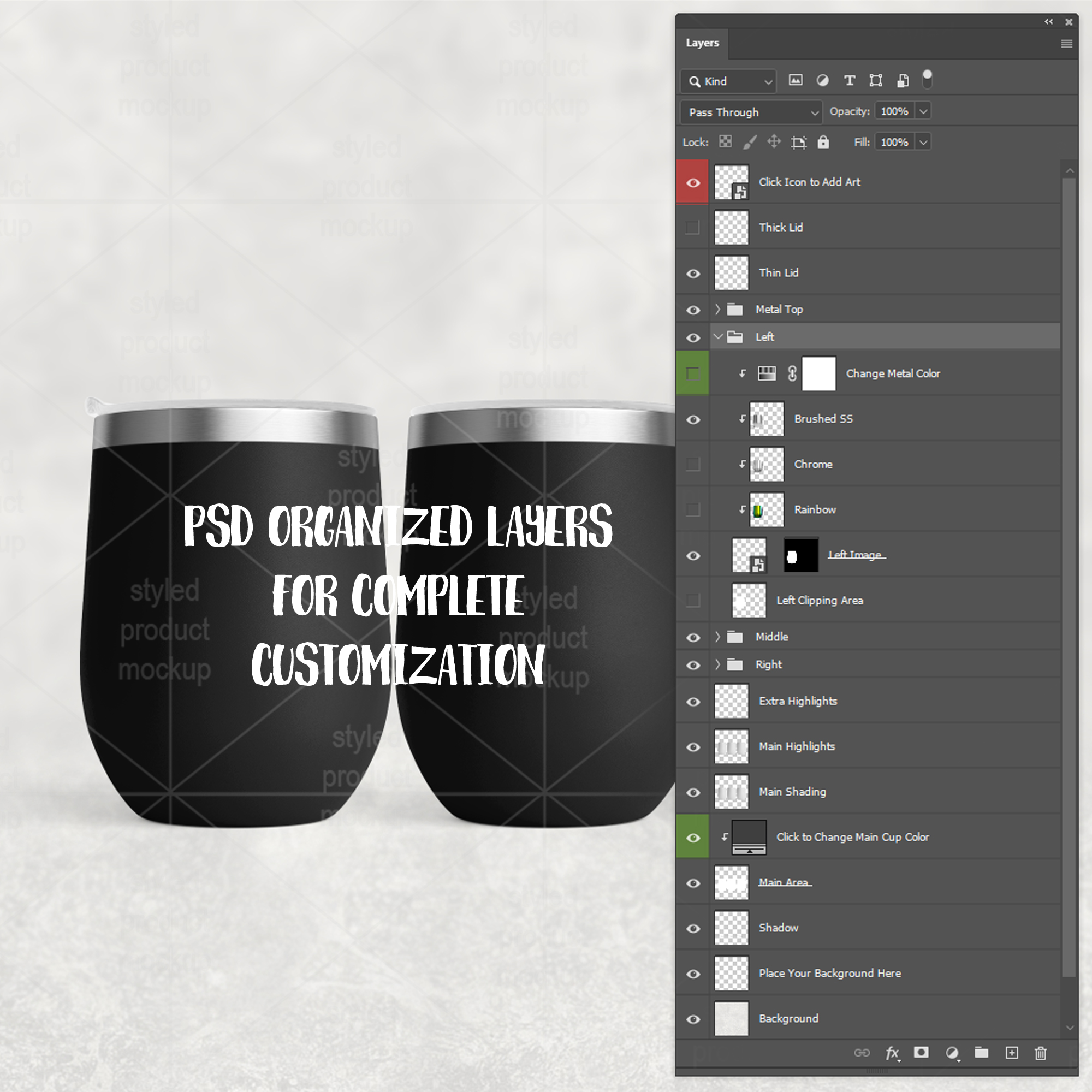 Laser engraved 12oz wine tumbler Mockup