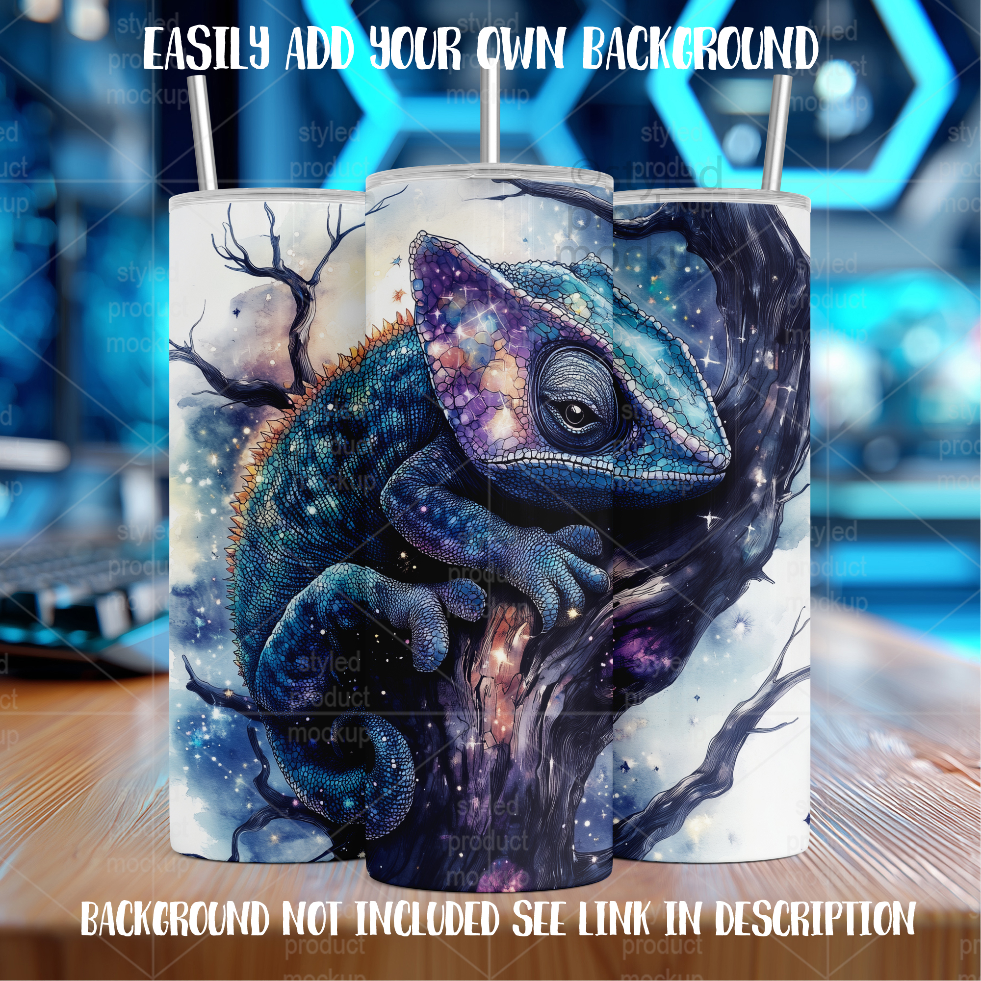 20oz Tumbler Full Wrap Mockup