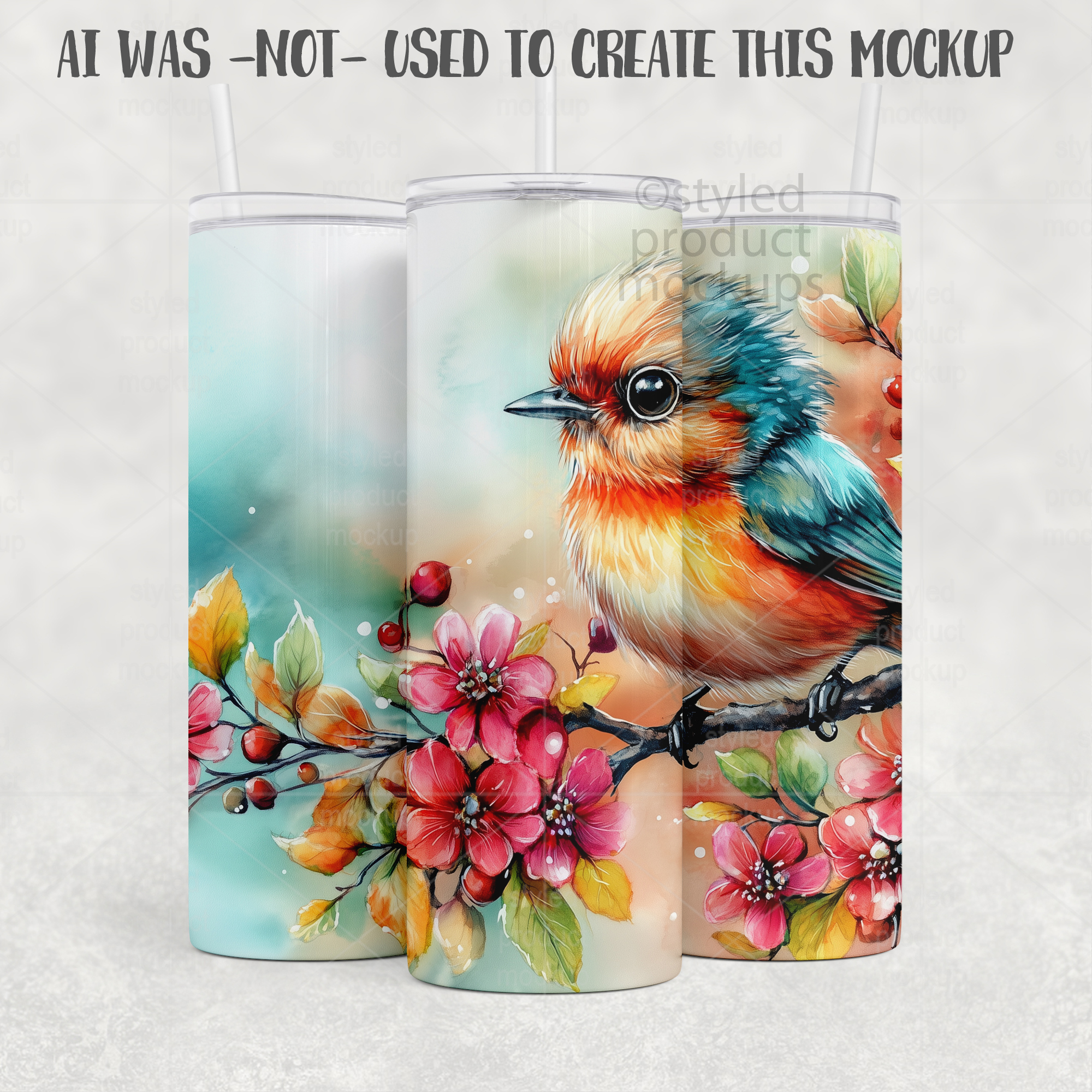 20oz Tumbler Full Wrap Mockup