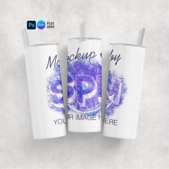 20oz tumbler full wrap mockup