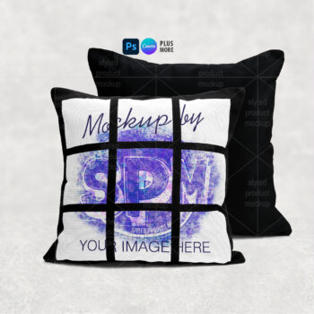 9 Panel Pillow Mockup
