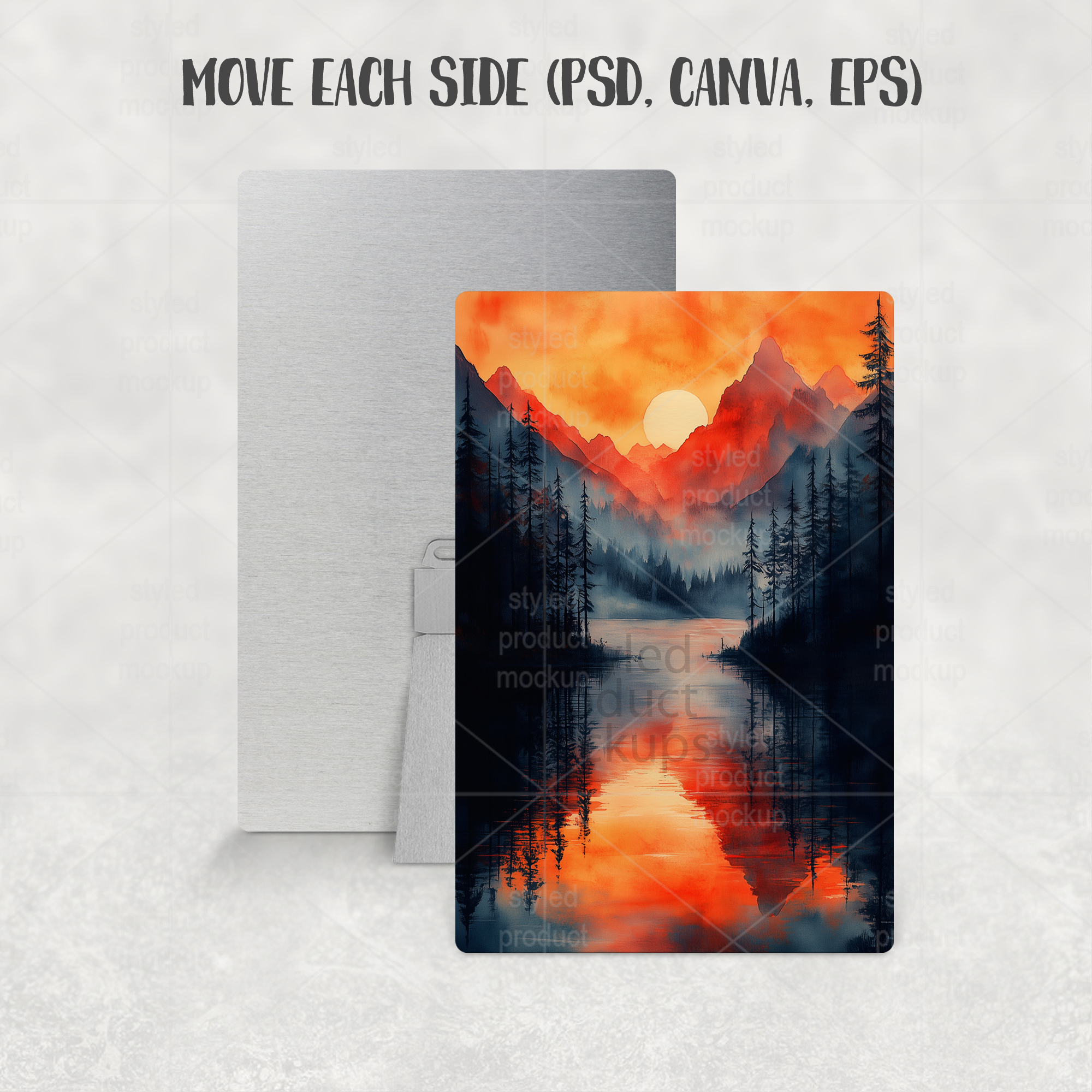 8x12 Aluminum Photo Panel Mockup