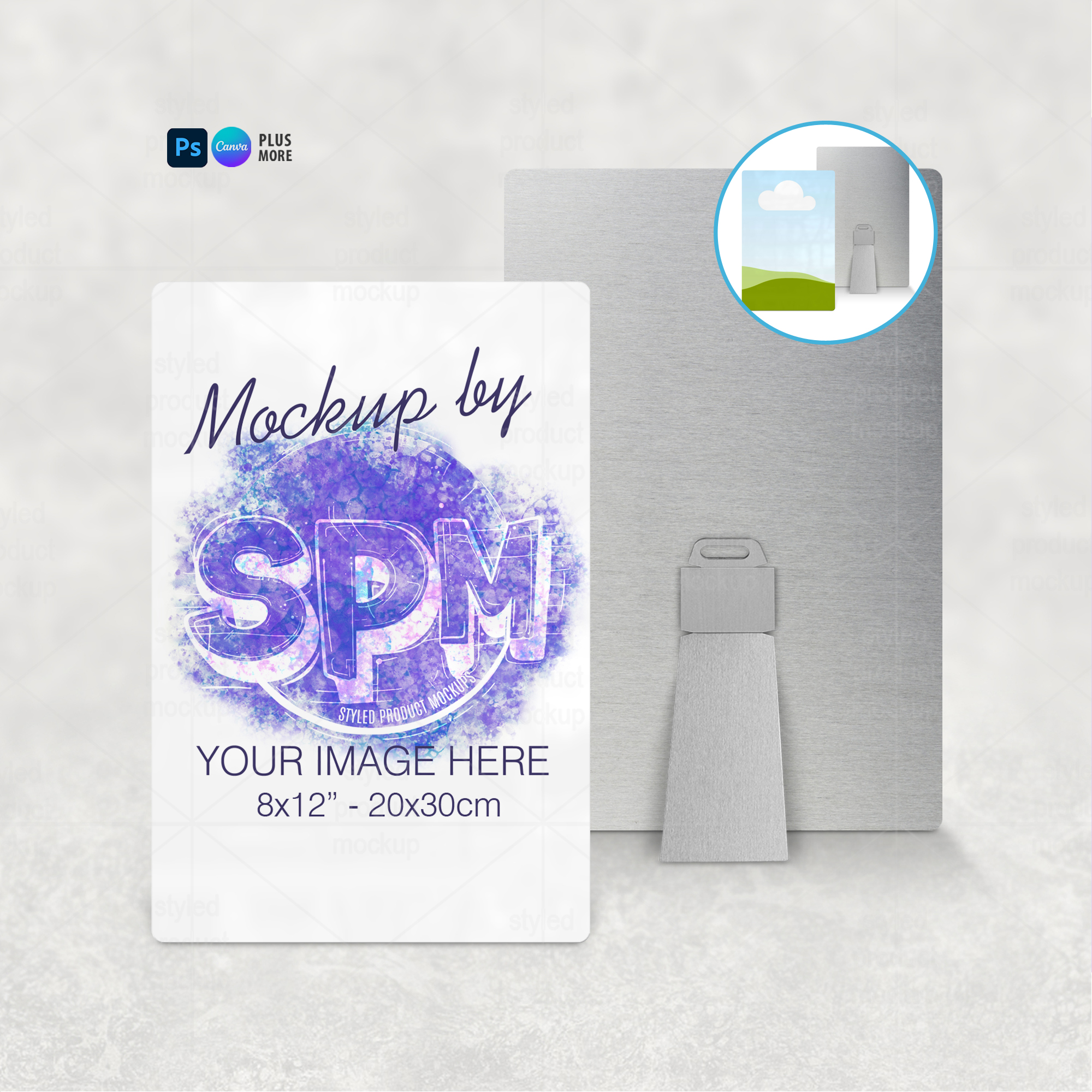 8x12 Aluminum Photo Panel Mockup