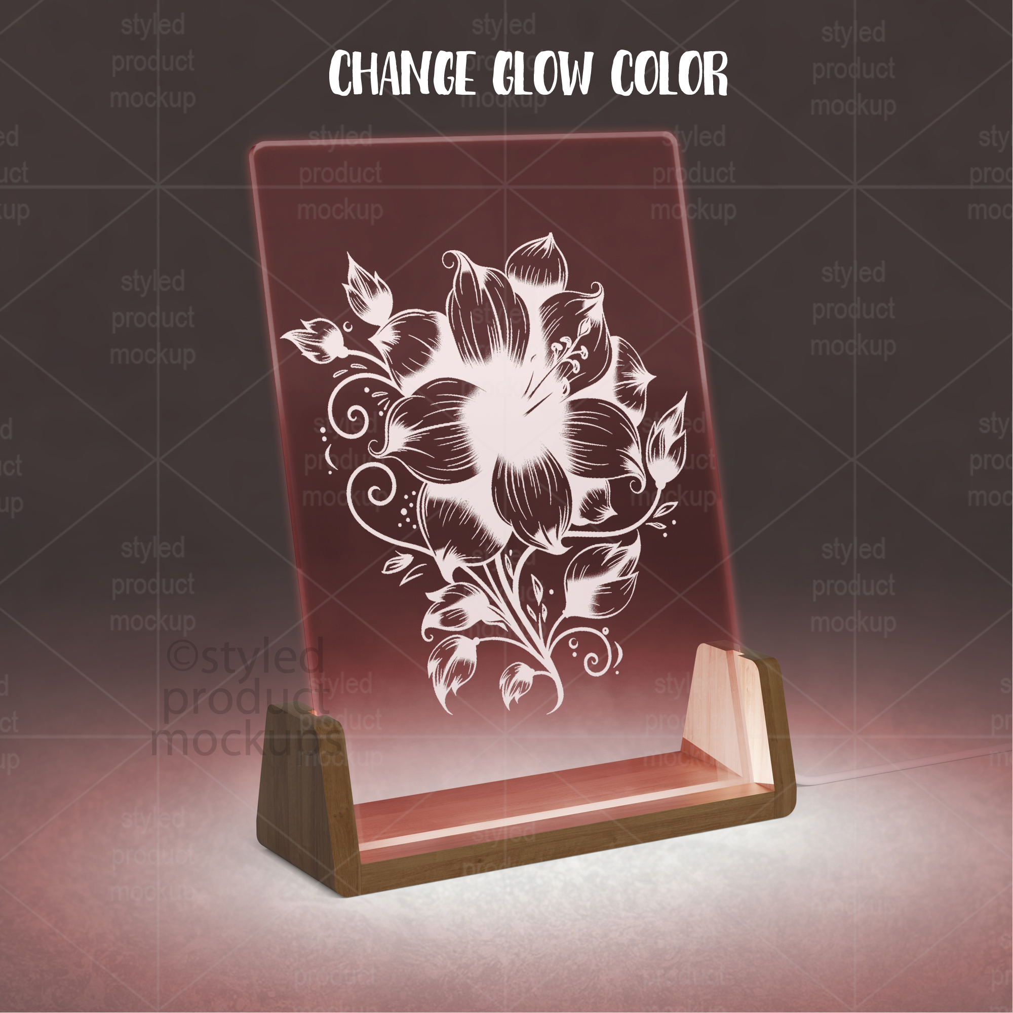 LED Acrylic Photo Frame Mockup
