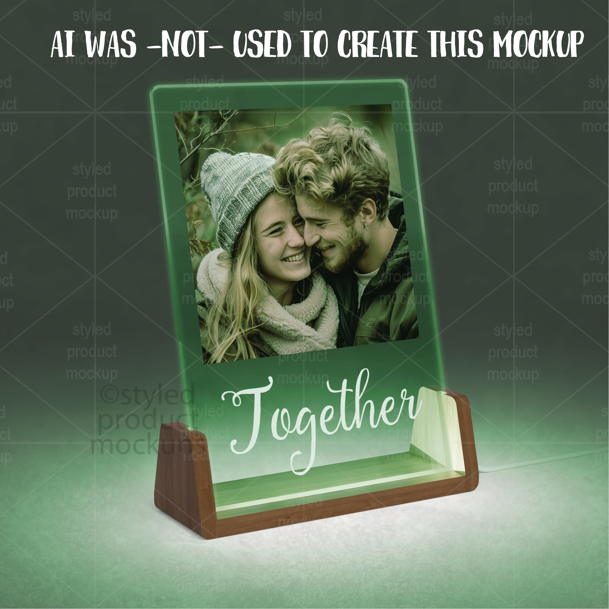 LED Acrylic Photo Frame Mockup