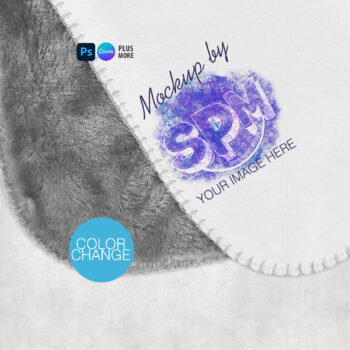 Closeup Sherpa Blanket Mockup