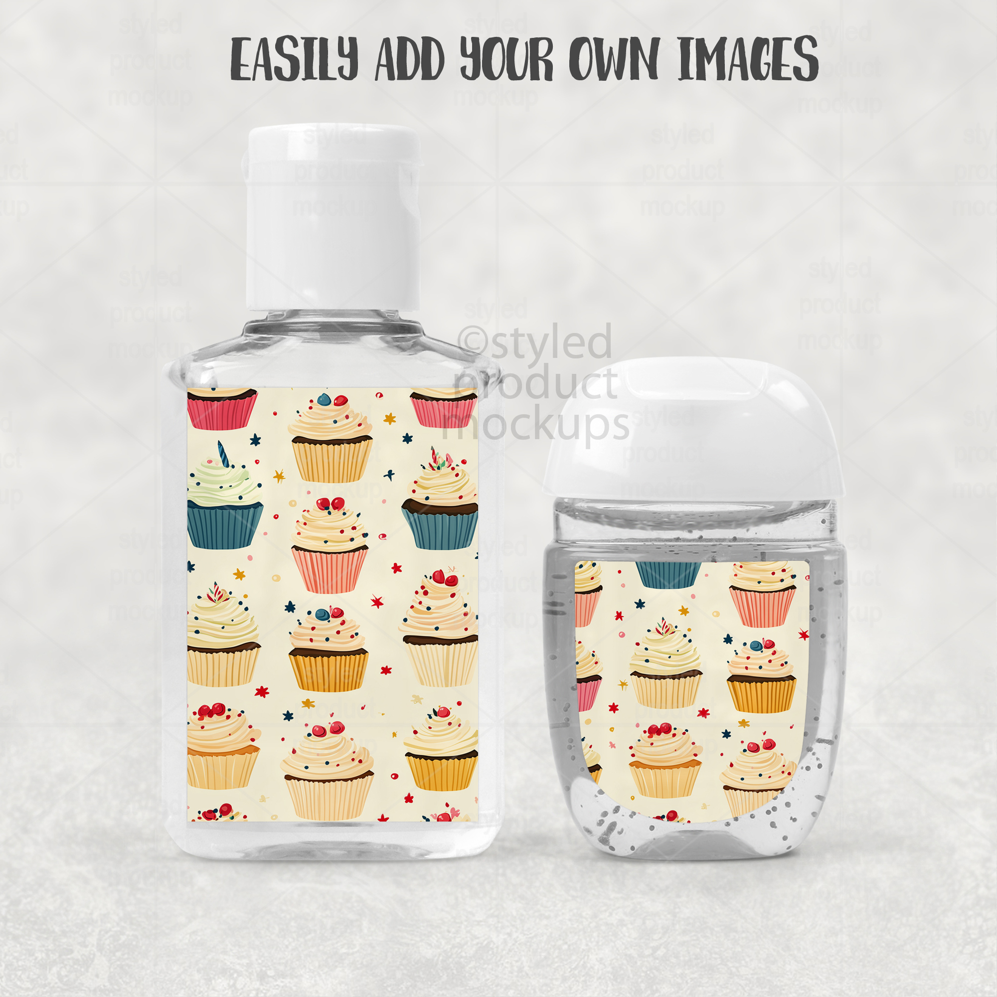 1oz & 2oz Hand Sanitizer Label Mockup Set