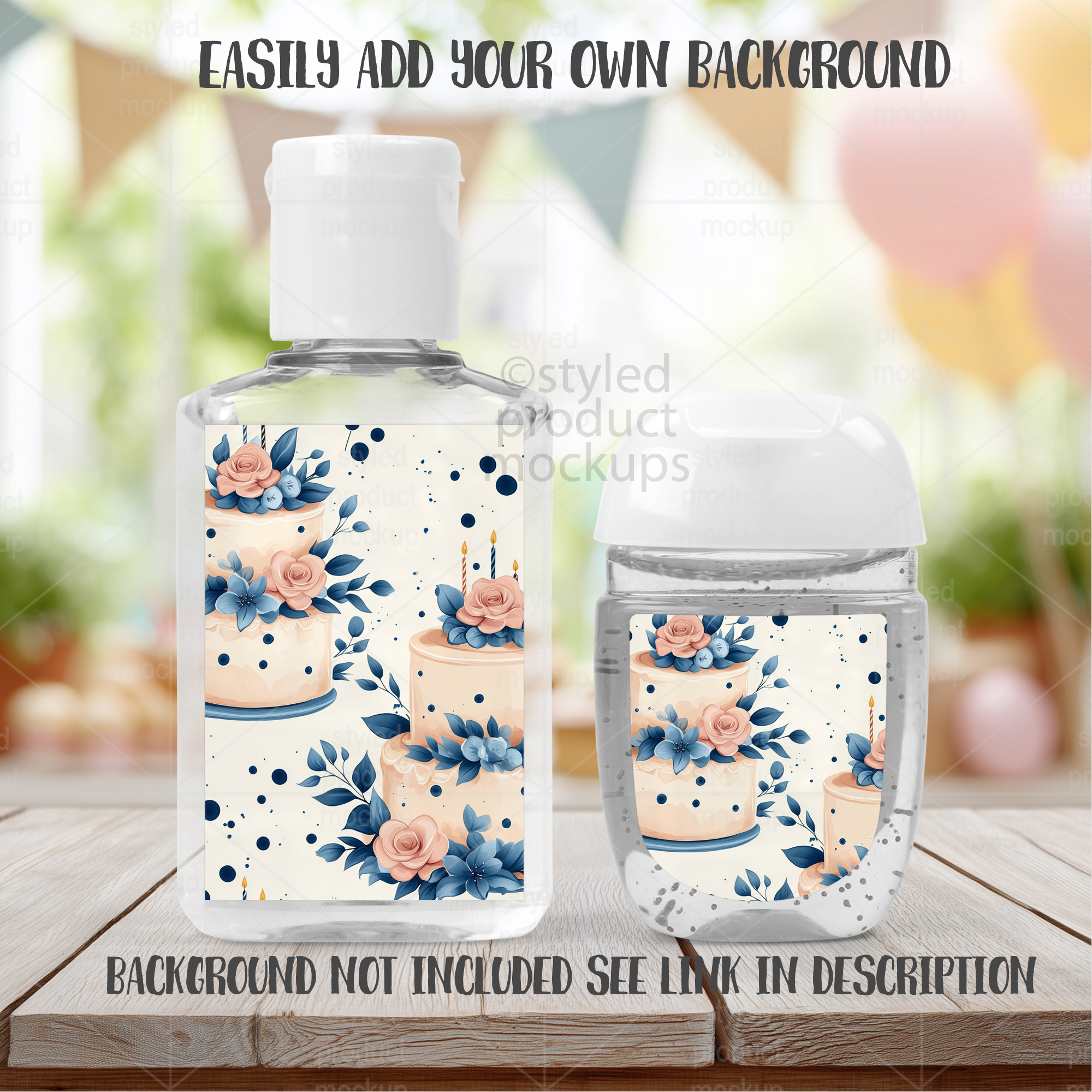 1oz & 2oz Hand Sanitizer Label Mockup Set