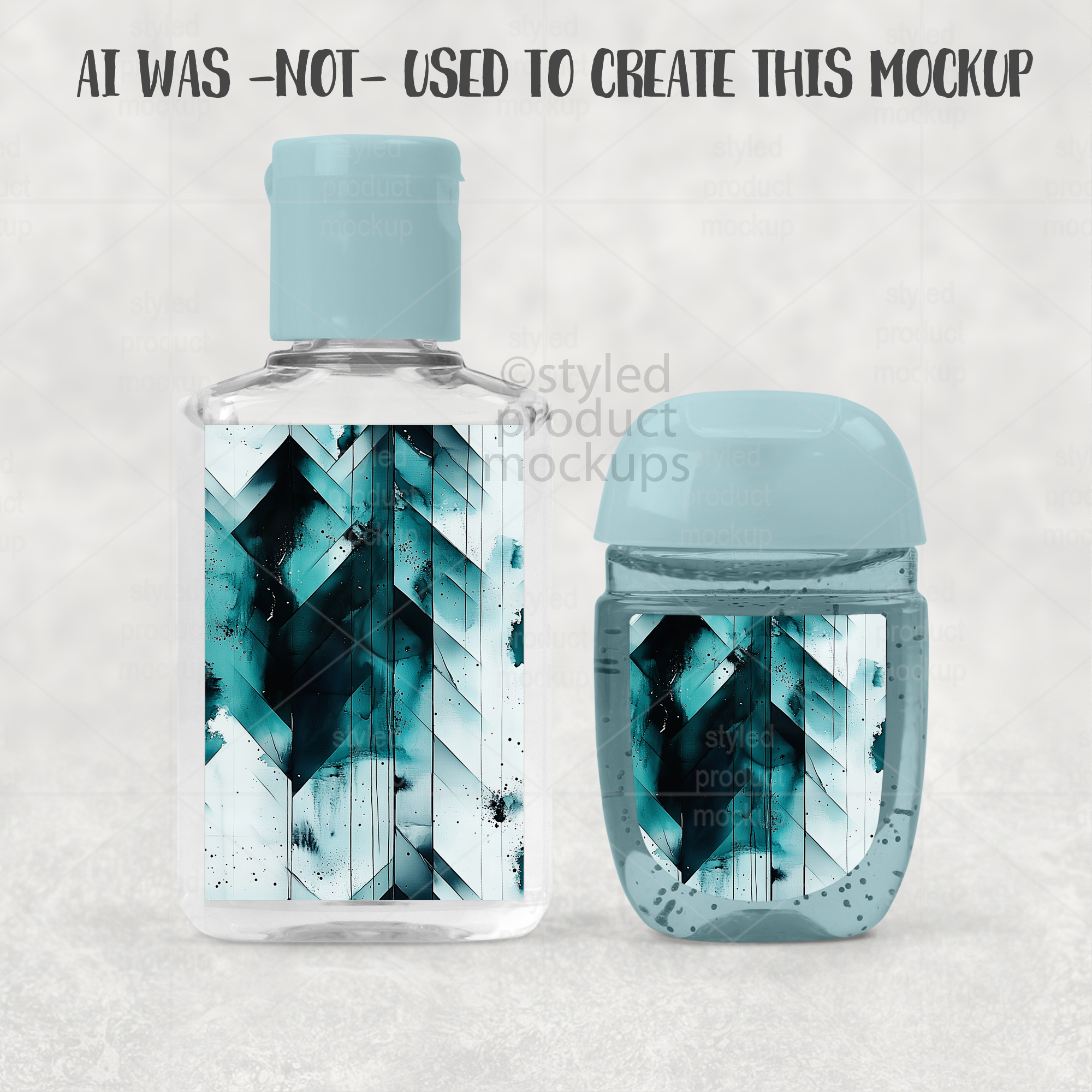 1oz & 2oz Hand Sanitizer Label Mockup Set