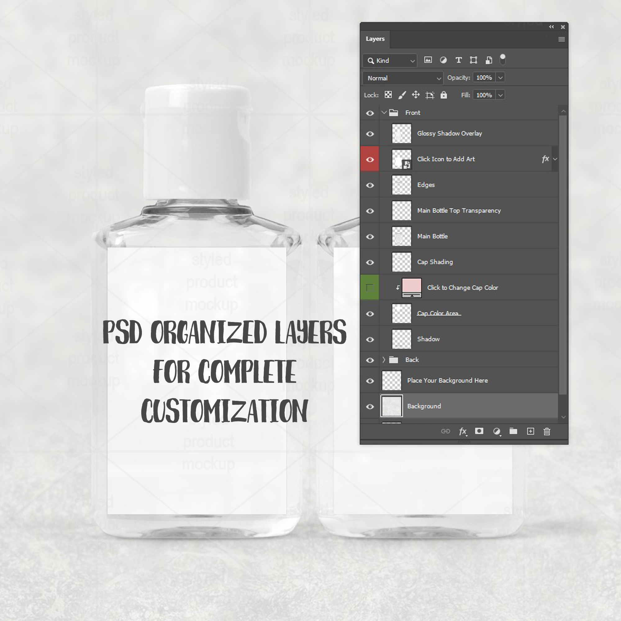 Hand Sanitizer Label Mockup