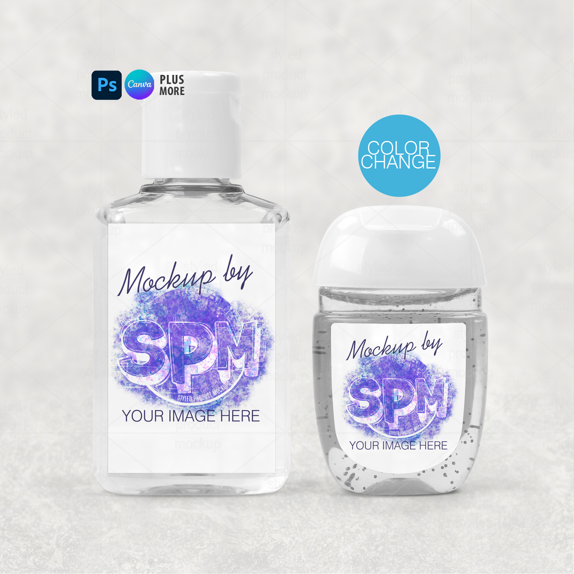 1oz & 2oz Hand Sanitizer Label Mockup Set