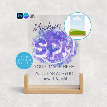 LED Acrylic Plaque Mockup