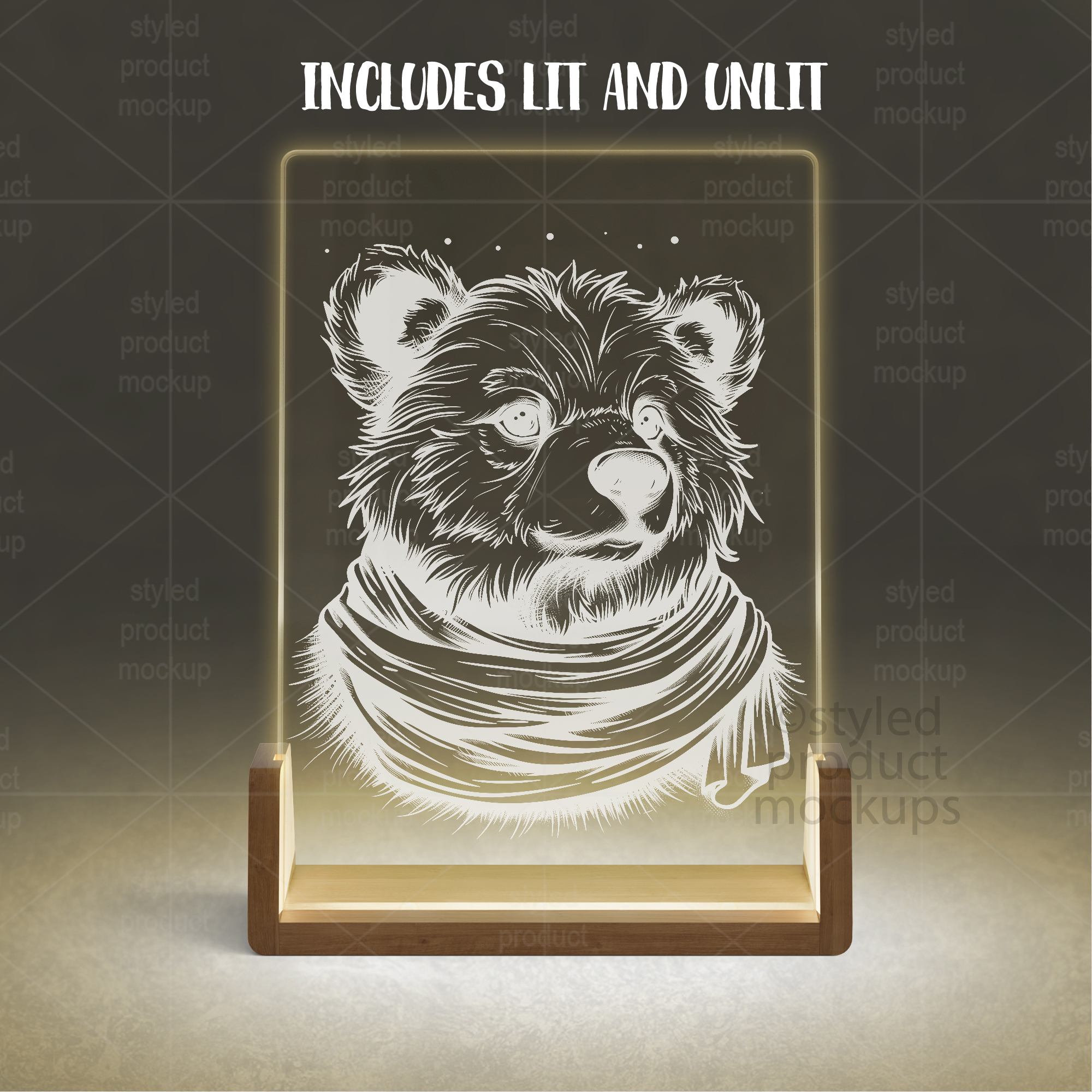 LED Acrylic Plaque Mockup