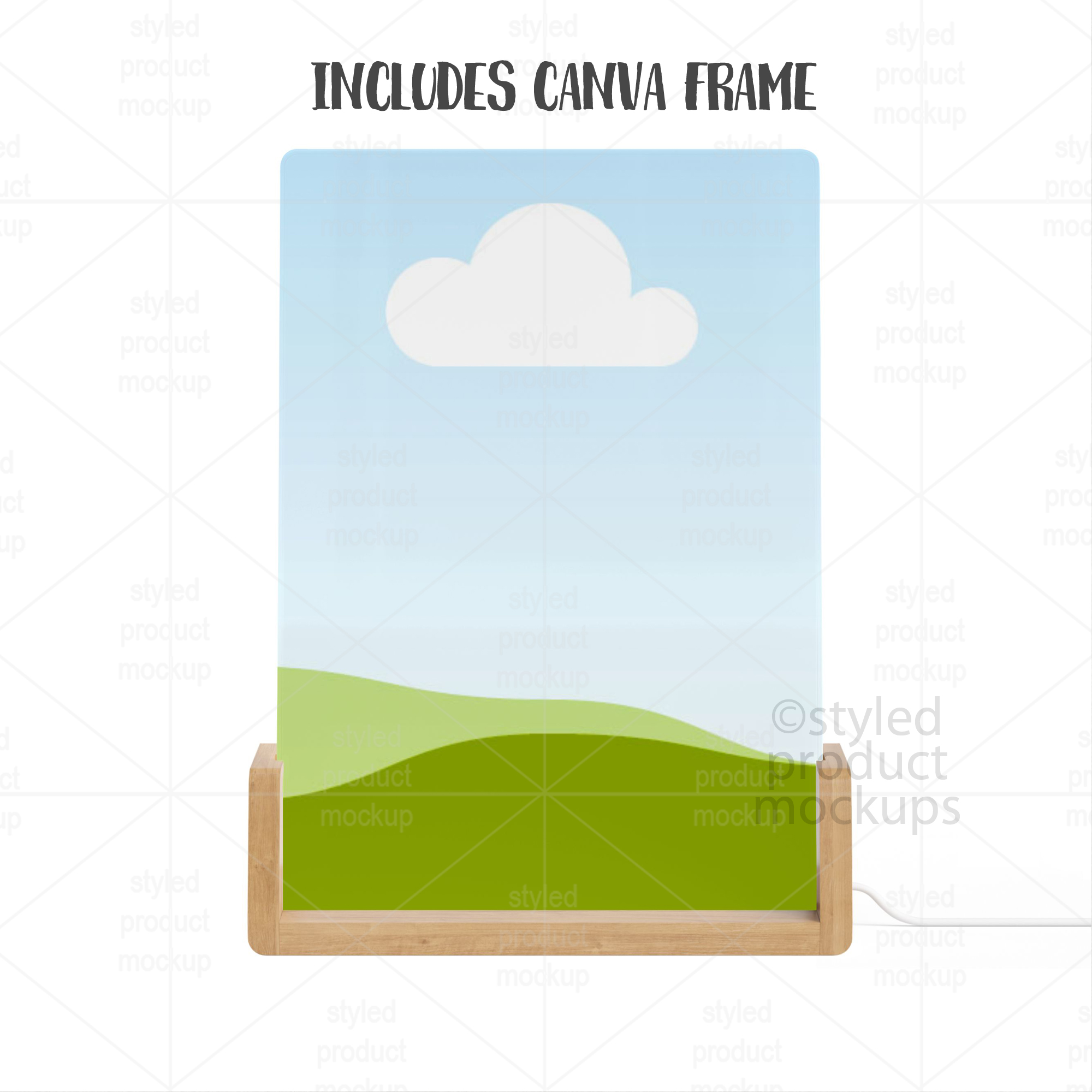 LED Acrylic Plaque Mockup
