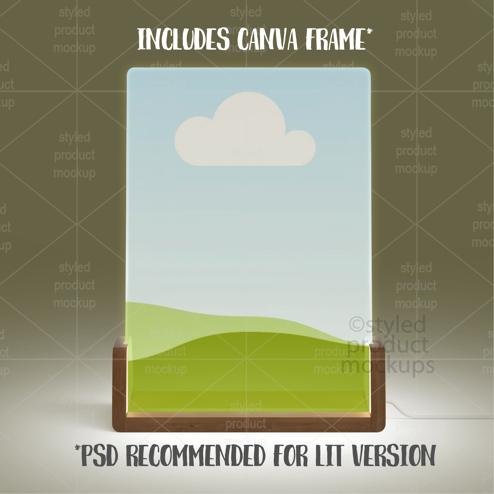LED Acrylic Plaque Mockup