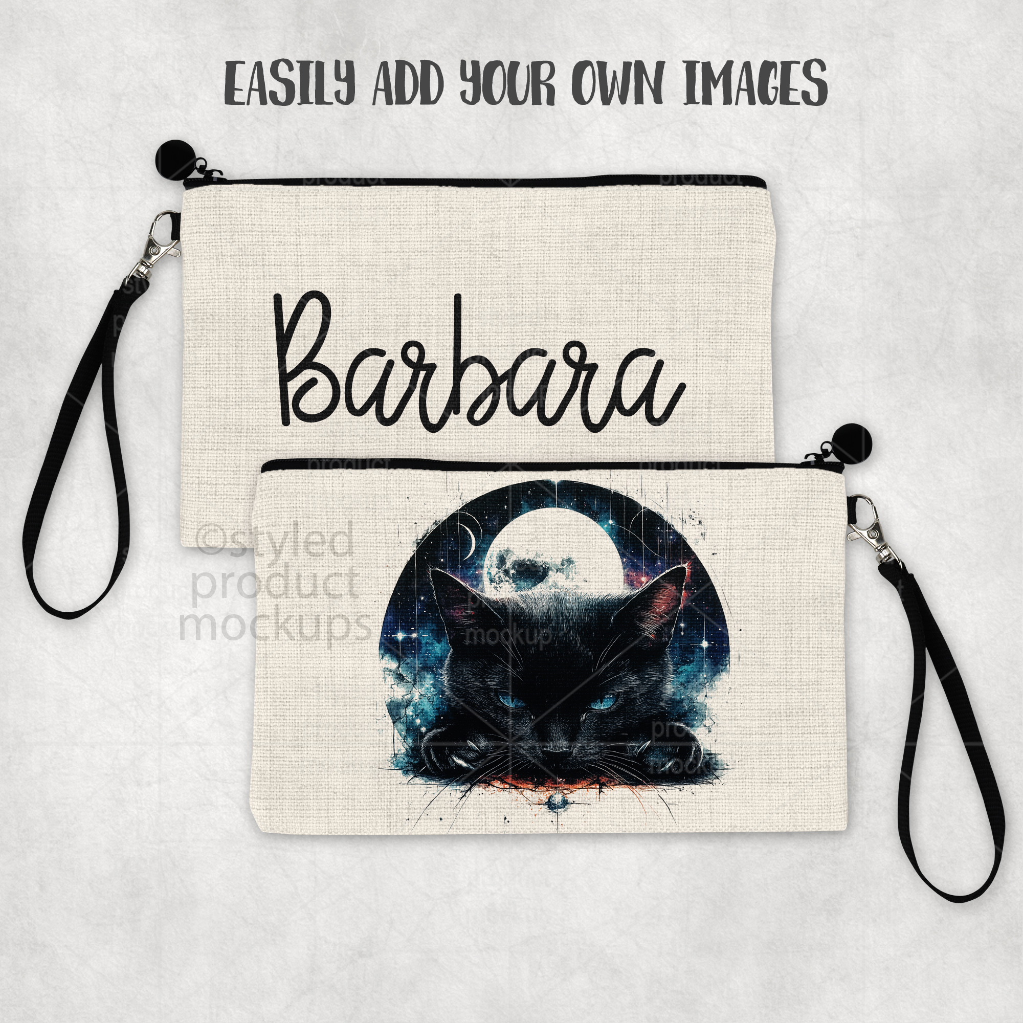 Sublimation Linen Zipper Bag Mockup