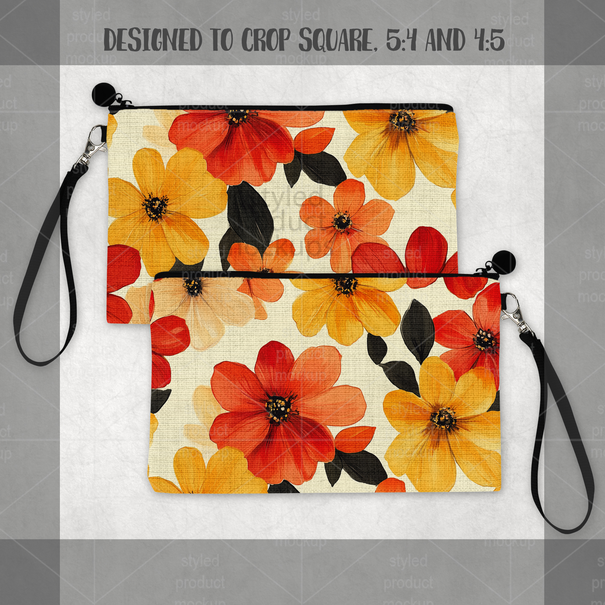 Sublimation Linen Zipper Bag Mockup