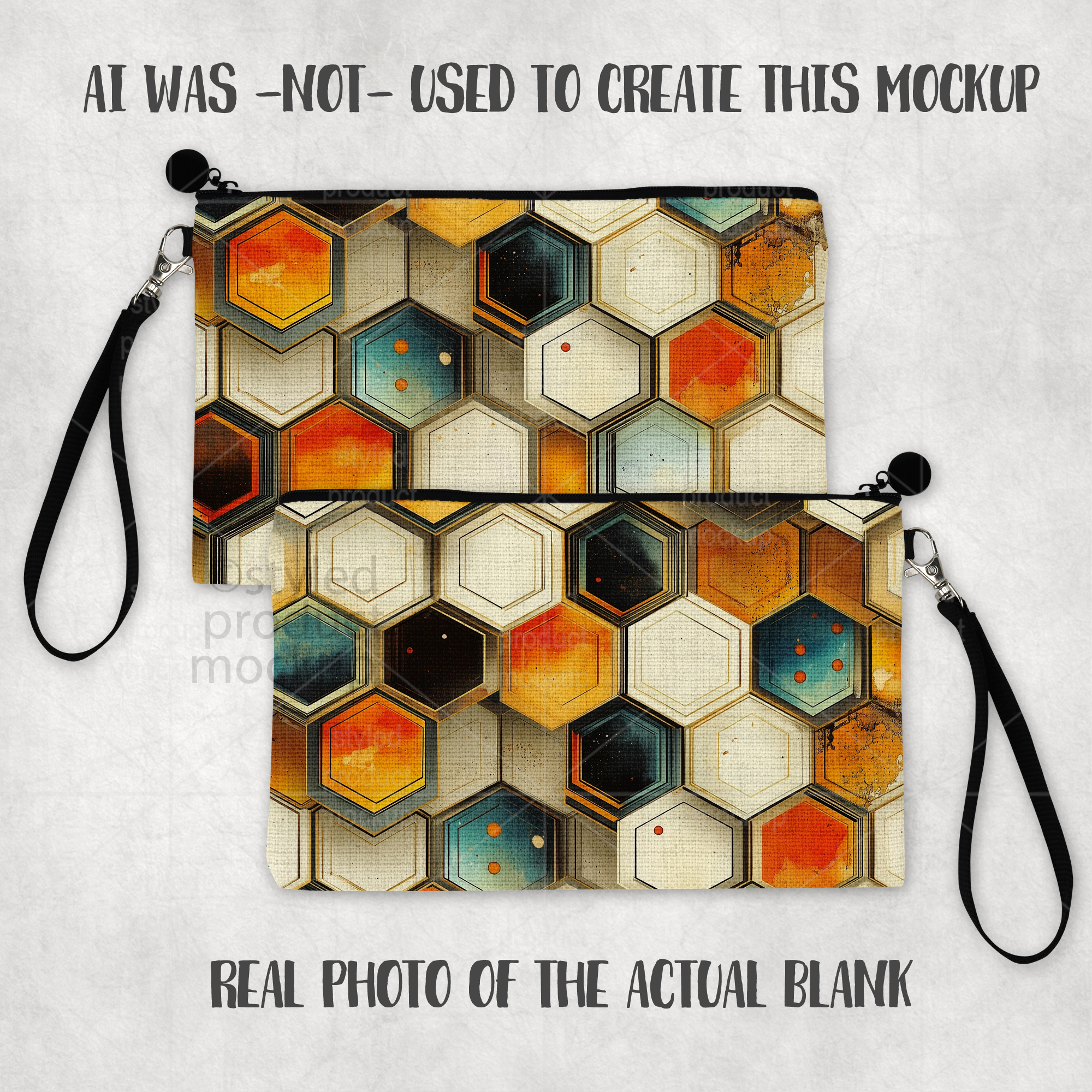 Sublimation Linen Zipper Bag Mockup