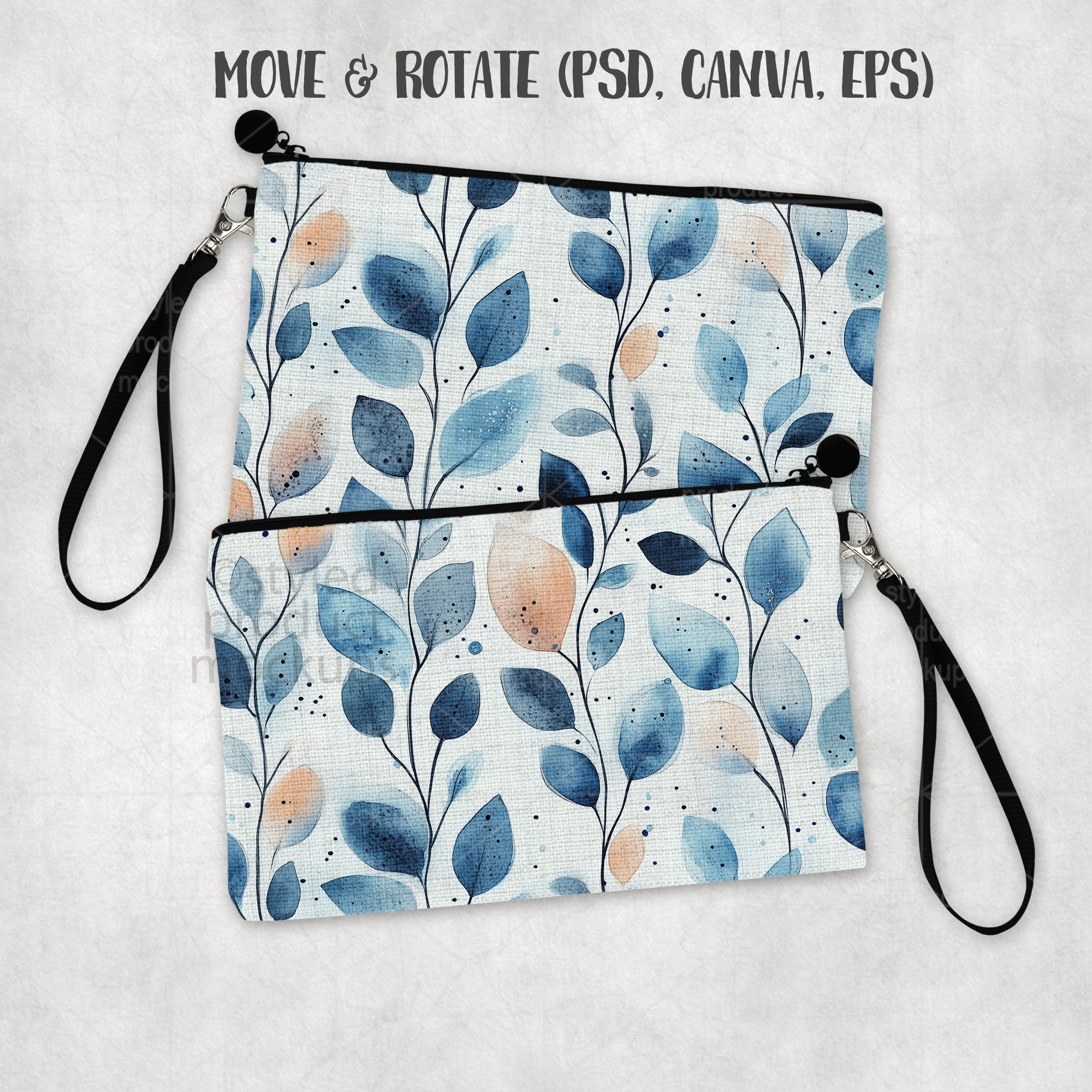 Sublimation Linen Zipper Bag Mockup