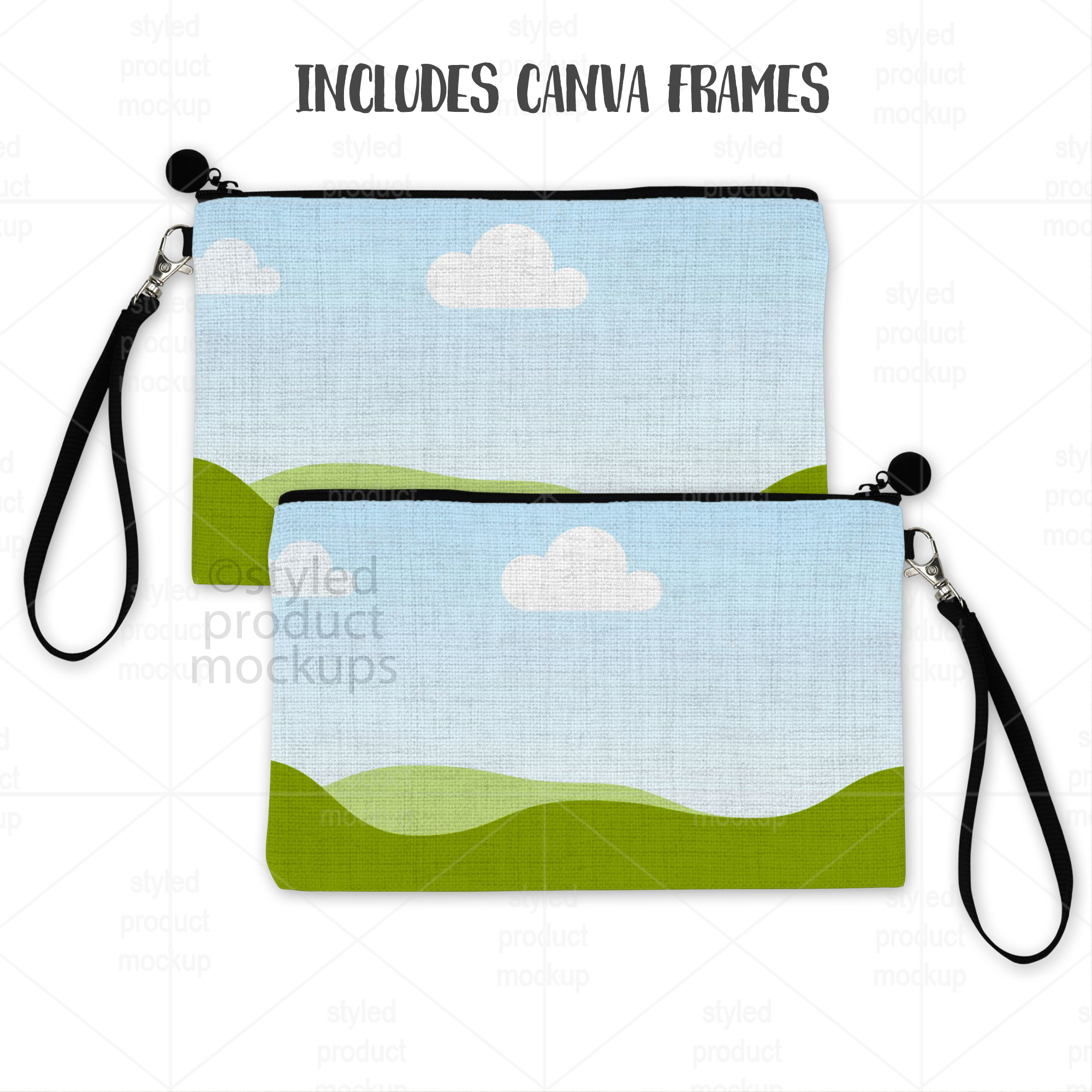 Sublimation Linen Zipper Bag Mockup
