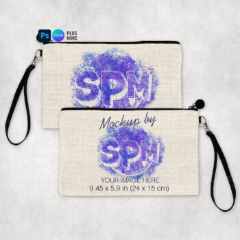Sublimation Linen Zipper Bag Mockup