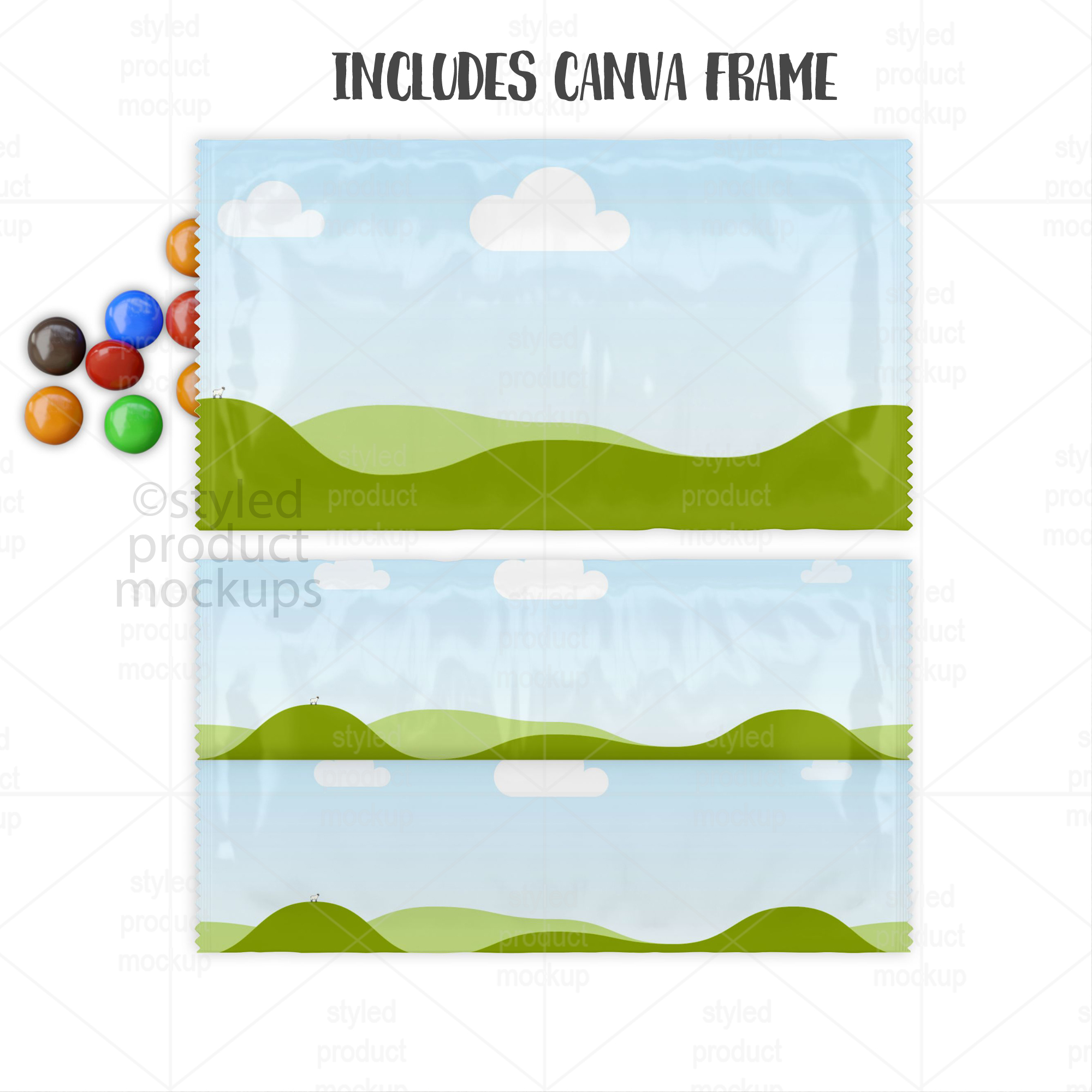 M&M Candy Label Mockup