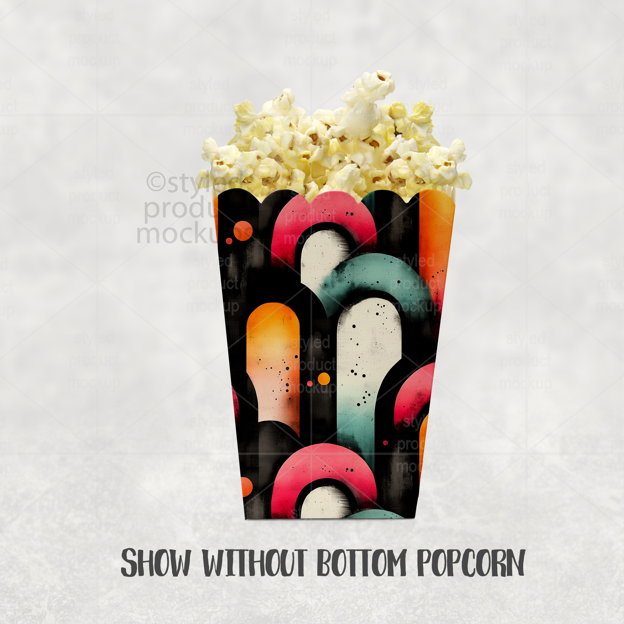 Party Favor Popcorn Box Mockup