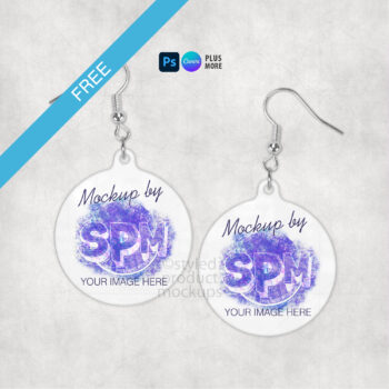 Free Round Earring Mockup