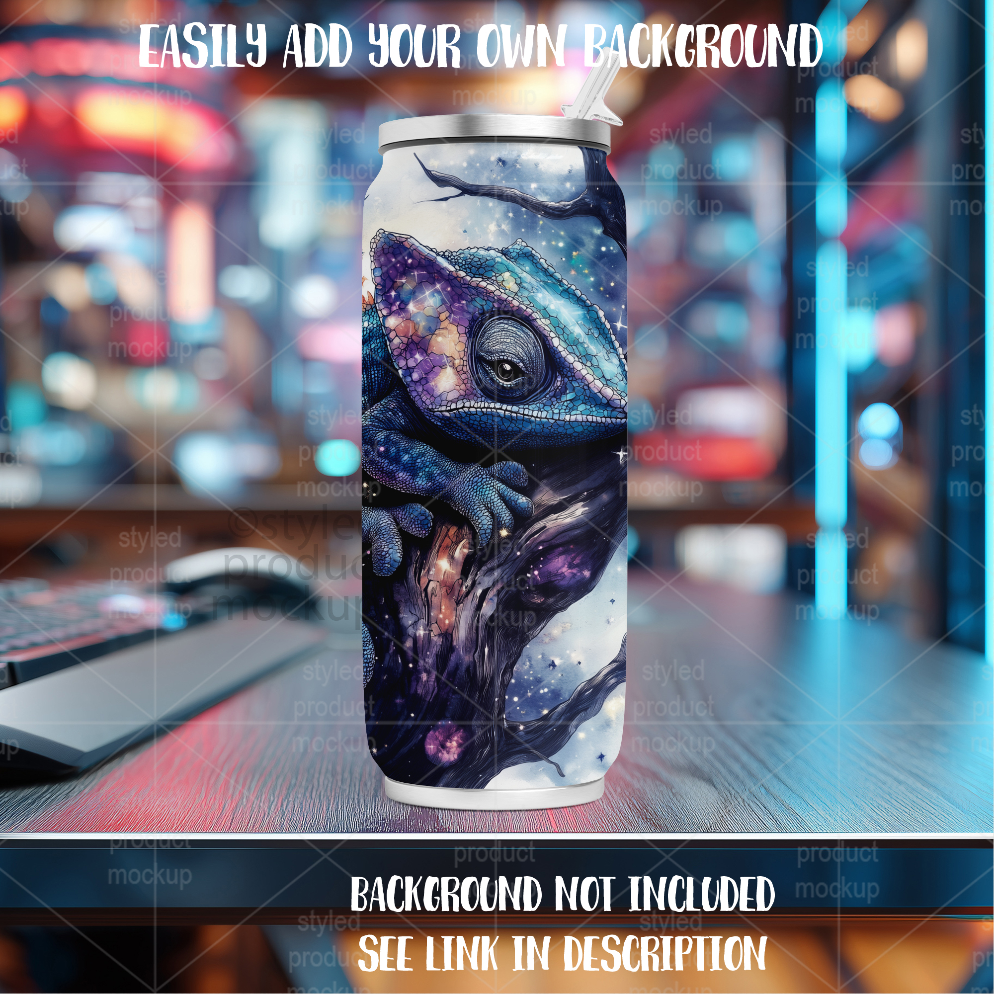 17oz Can Shaped Tumbler Mockup