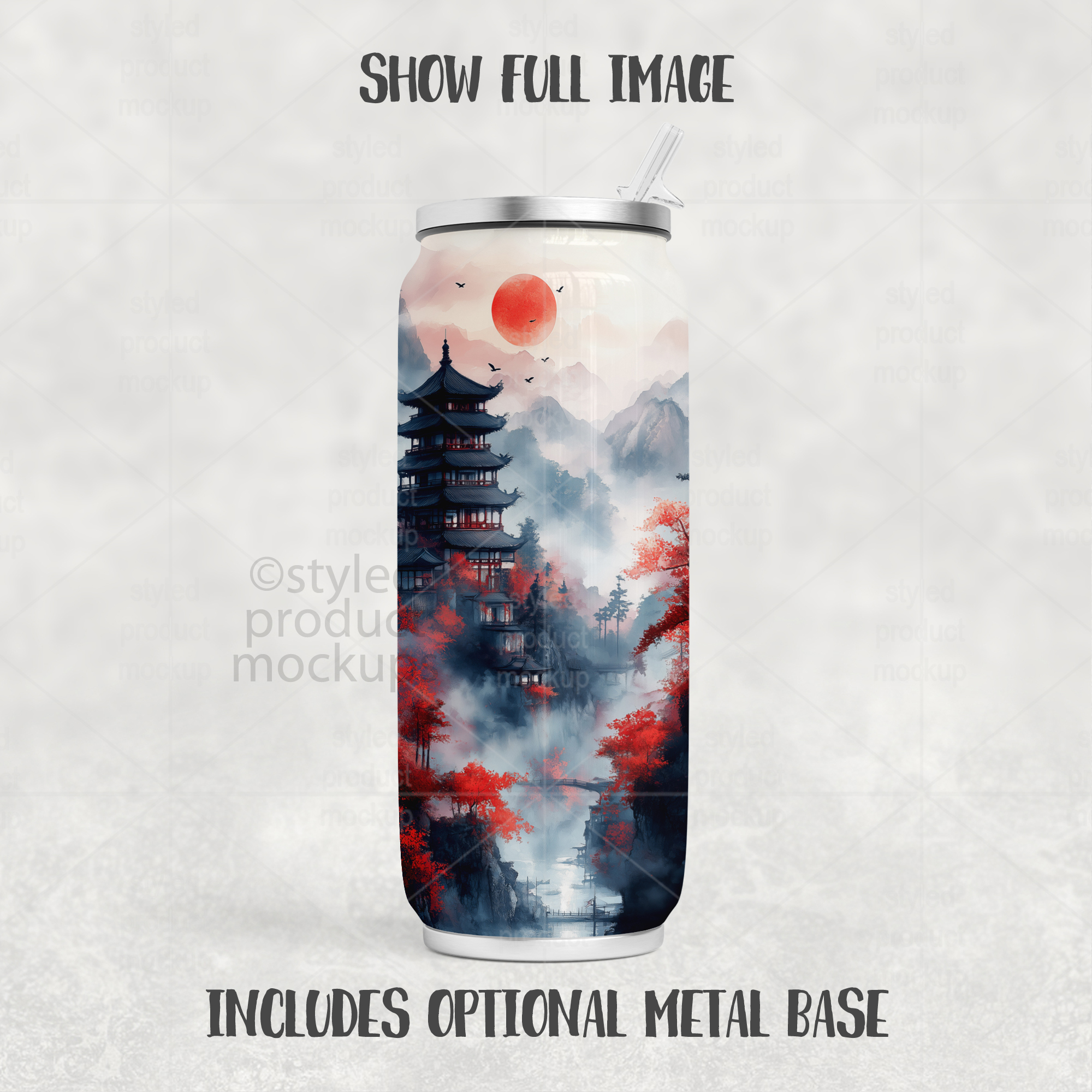 17oz Can Shaped Tumbler Mockup