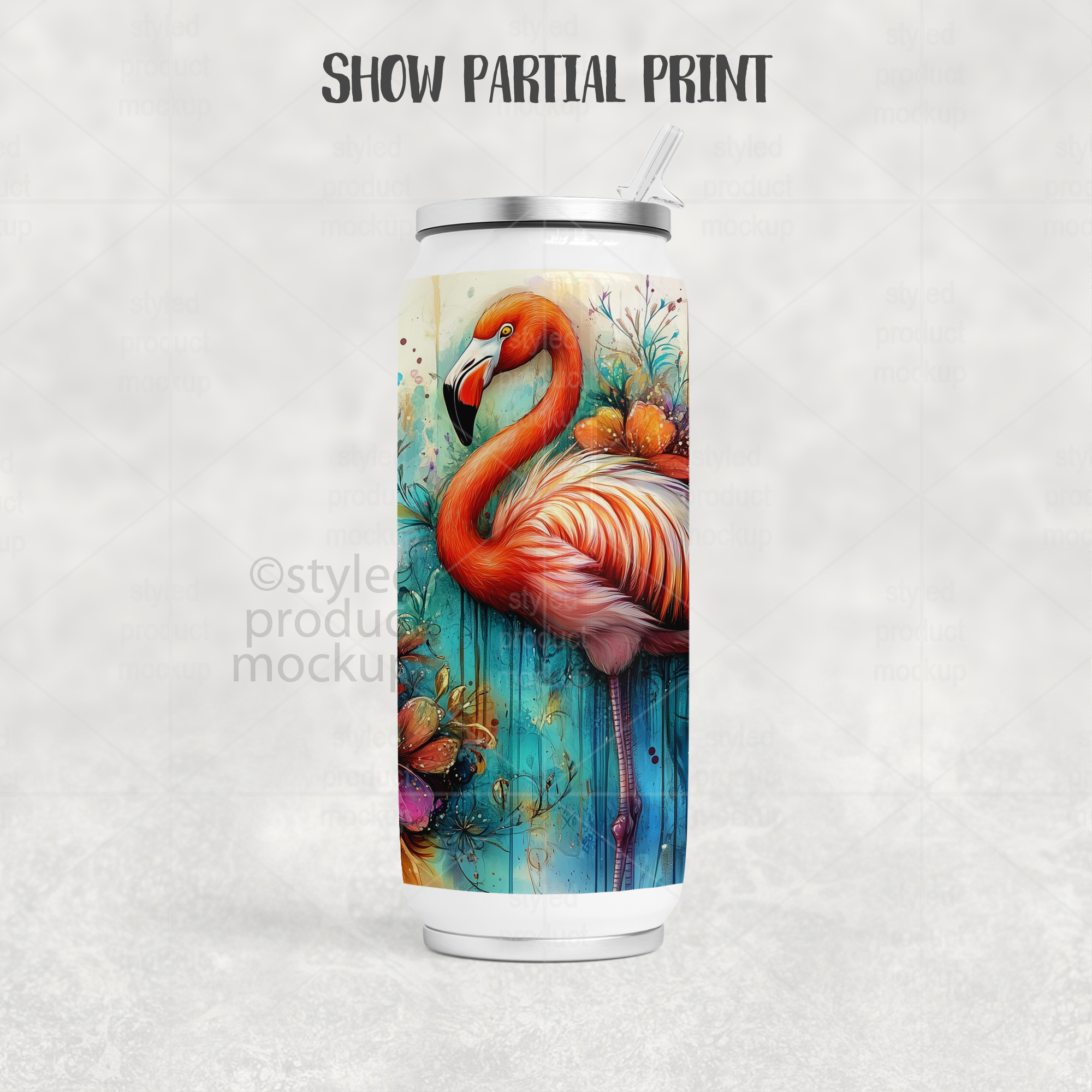 17oz Can Shaped Tumbler Mockup