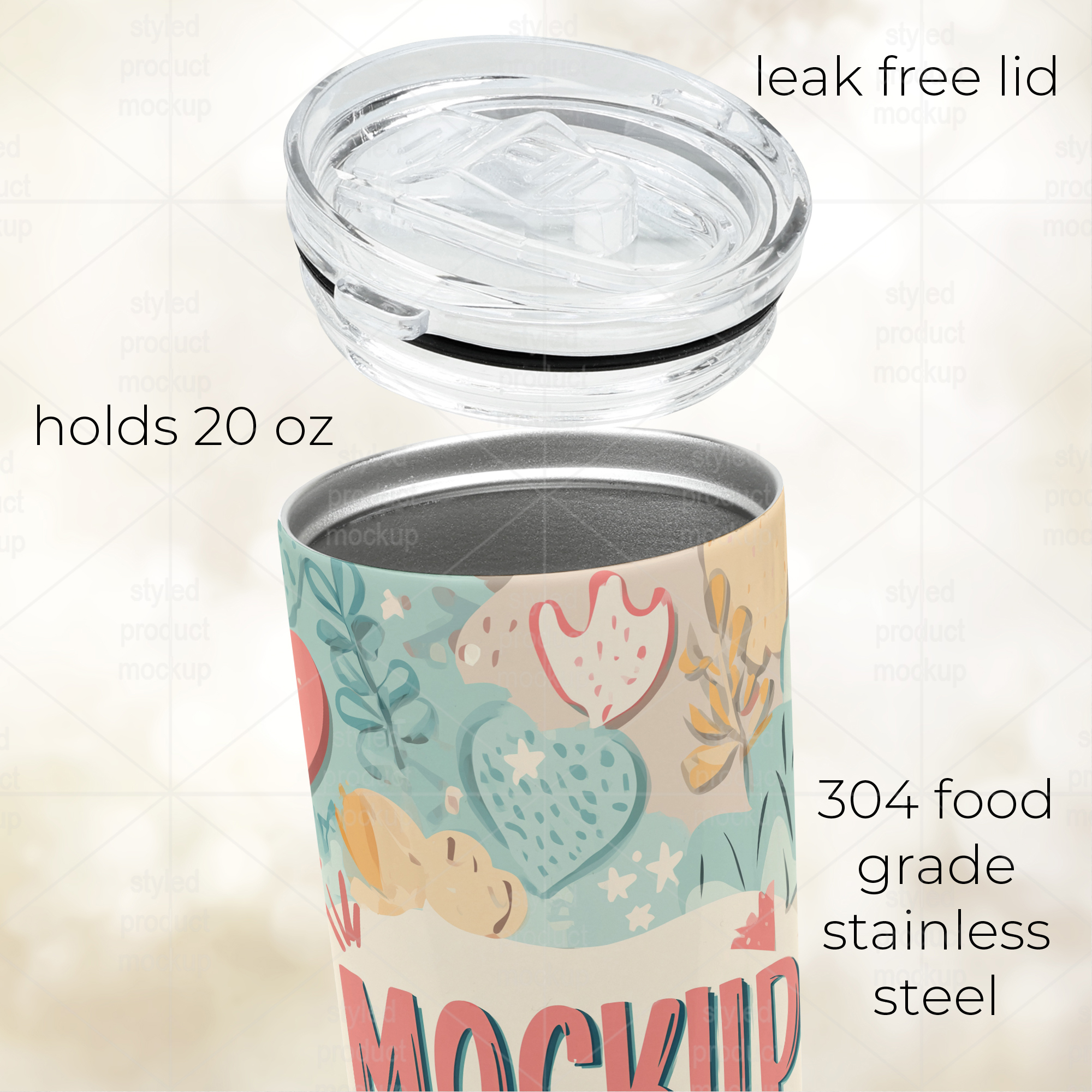 20oz Skinny Tumbler Mockup Bundle