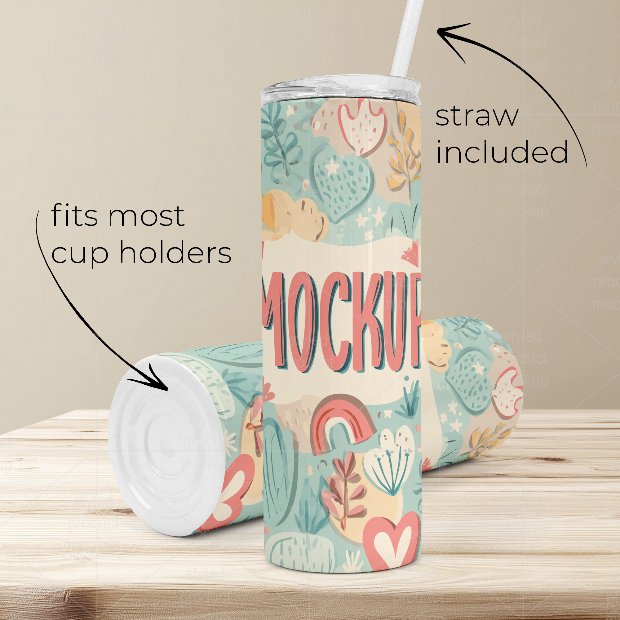 20oz Skinny Tumbler Mockup Bundle