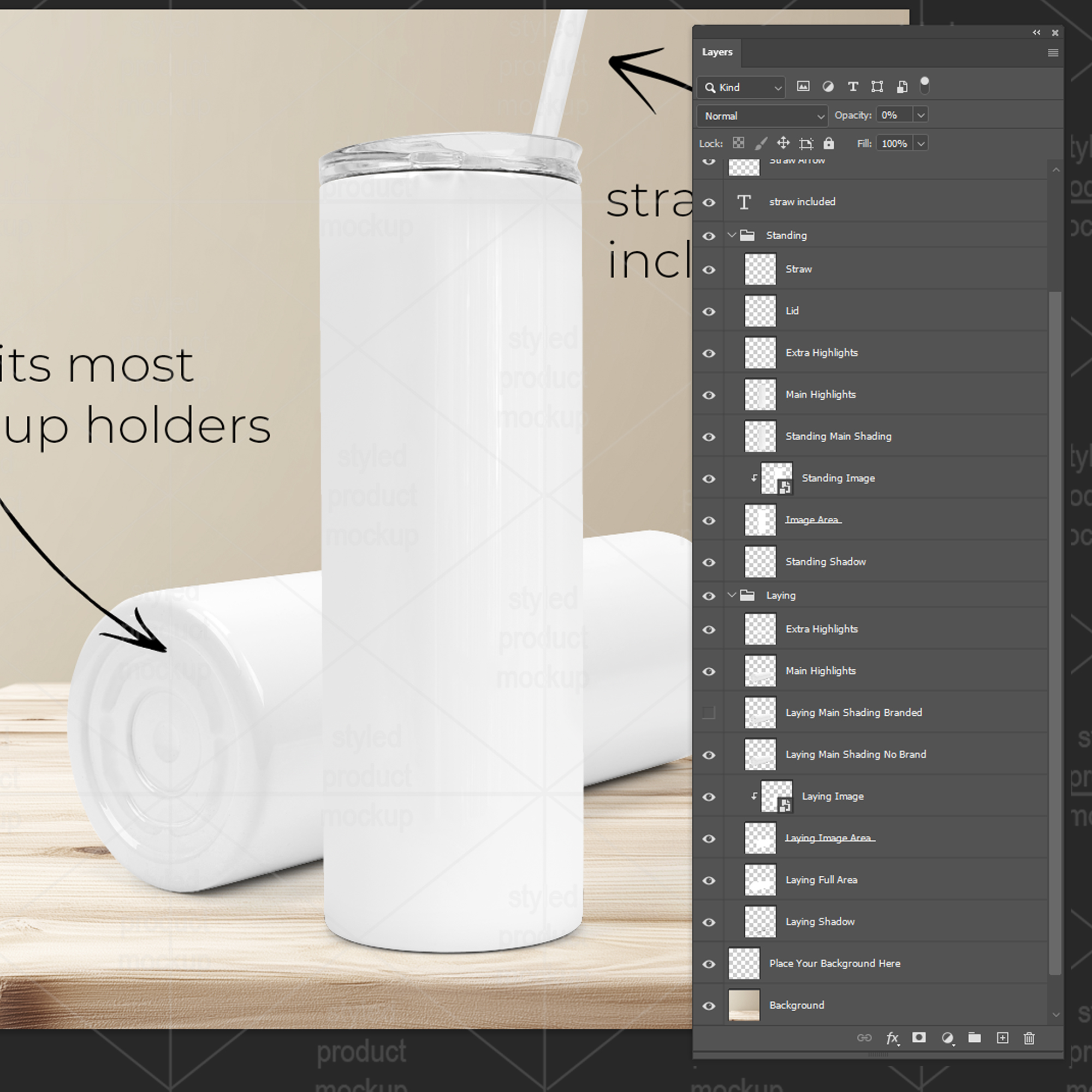 20oz Skinny Tumbler Mockup Bundle